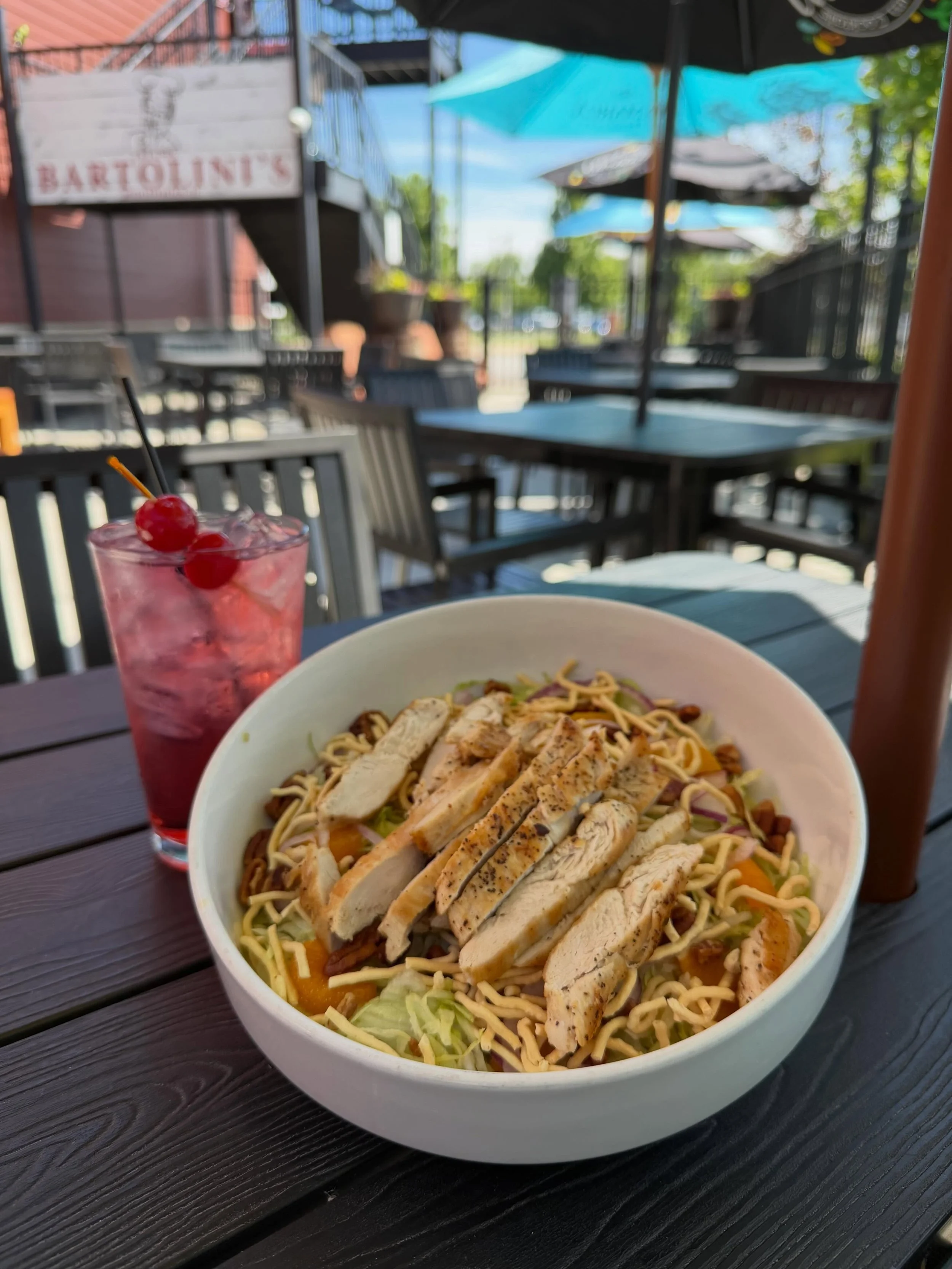 Think Bartolini&rsquo;s is all pizza and meatballs?

Think again!! 😎

Meet our Raspberry Salad &mdash; the salad that makes people actually want to order a salad.

Loaded with shredded iceberg lettuce, mandarin oranges, crispy noodles, candied spice
