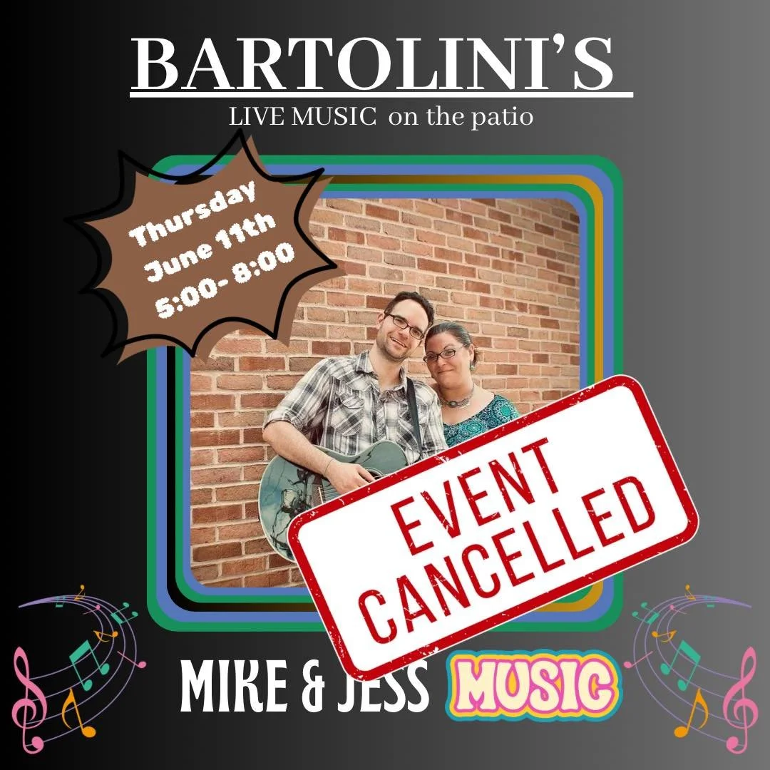 Due to the forecasted storms moving through our area this evening, we have made the decision to cancel live music on the patio tonight.

The safety of our guests, musicians, and staff is our top priority.

We appreciate your understanding and look fo