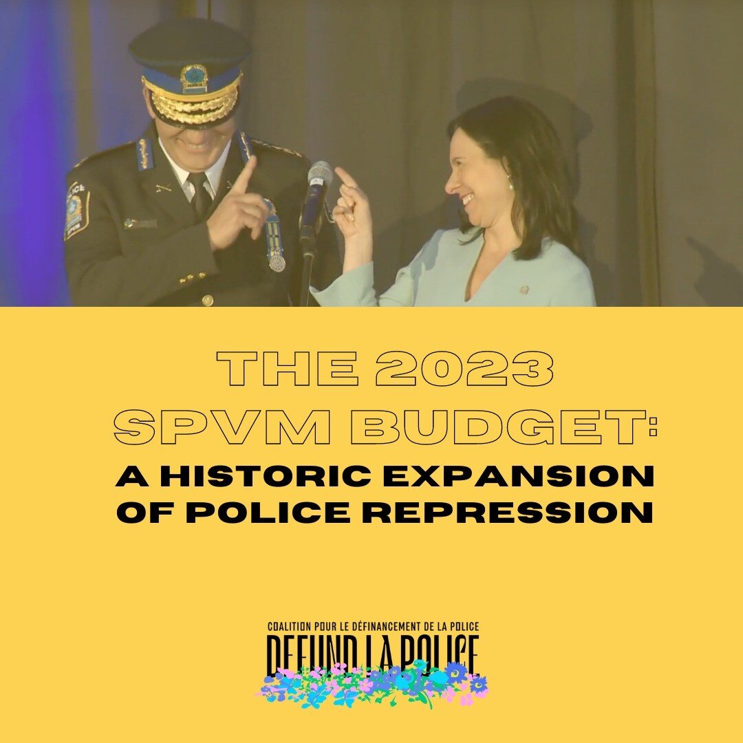 The police don't keep us safe. They cannot reduce violence, they cannot reduce harm, it is simply not possible for police repression to do that. The @spvmpolice knows it, @projetmontreal knows it, researchers know it, and most of us know it as well. 
