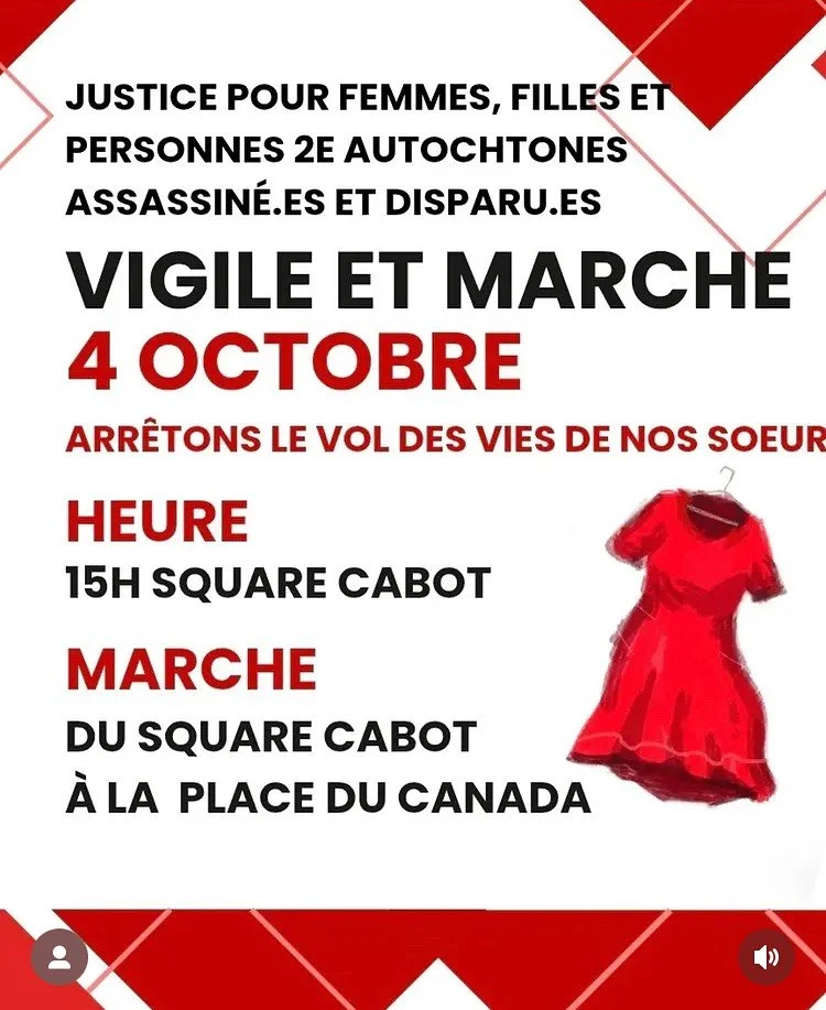 Via @iskweu ✊

(English follows)

Joignez-vous &agrave; nous pour la Journ&eacute;e nationale d&rsquo;action pour les femmes, les filles et les personnes de diverses identit&eacute;s de genre autochtones disparues et assassin&eacute;es, le 4 octobre 