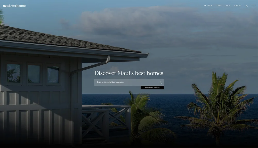 Real Geeks Custom Website — Homepage
