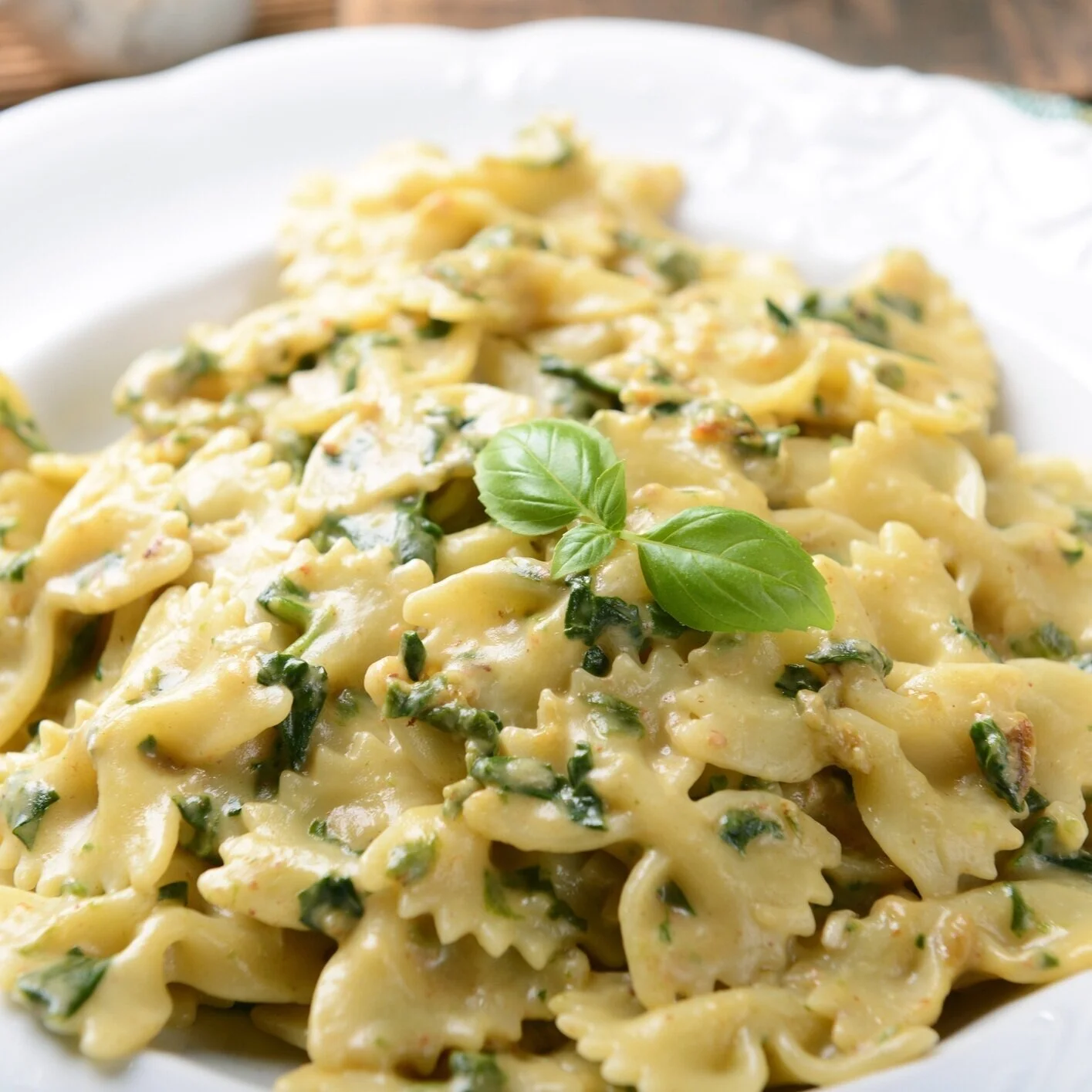 Quattro Formaggi Spinach Farfalle