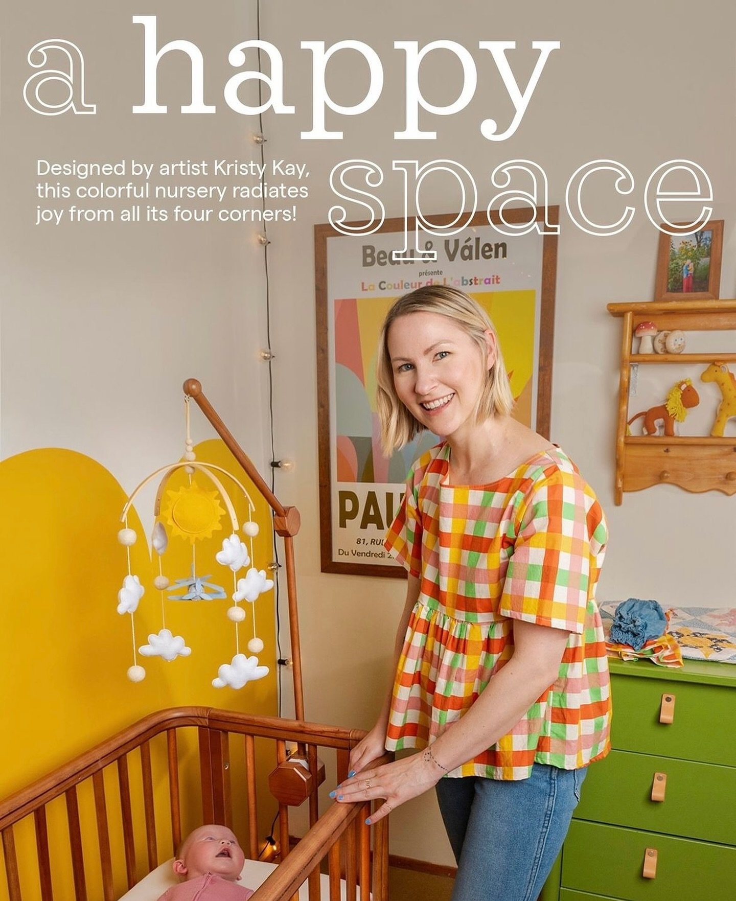 Creating a nursery as joyful as little Naomi&rsquo;s smile! 😍 

Loved working with @kristysketch for @nestig to capture this bright and beautiful space she designed for her baby girl, featuring pops of color and playful details. 

Nesting with Nesti