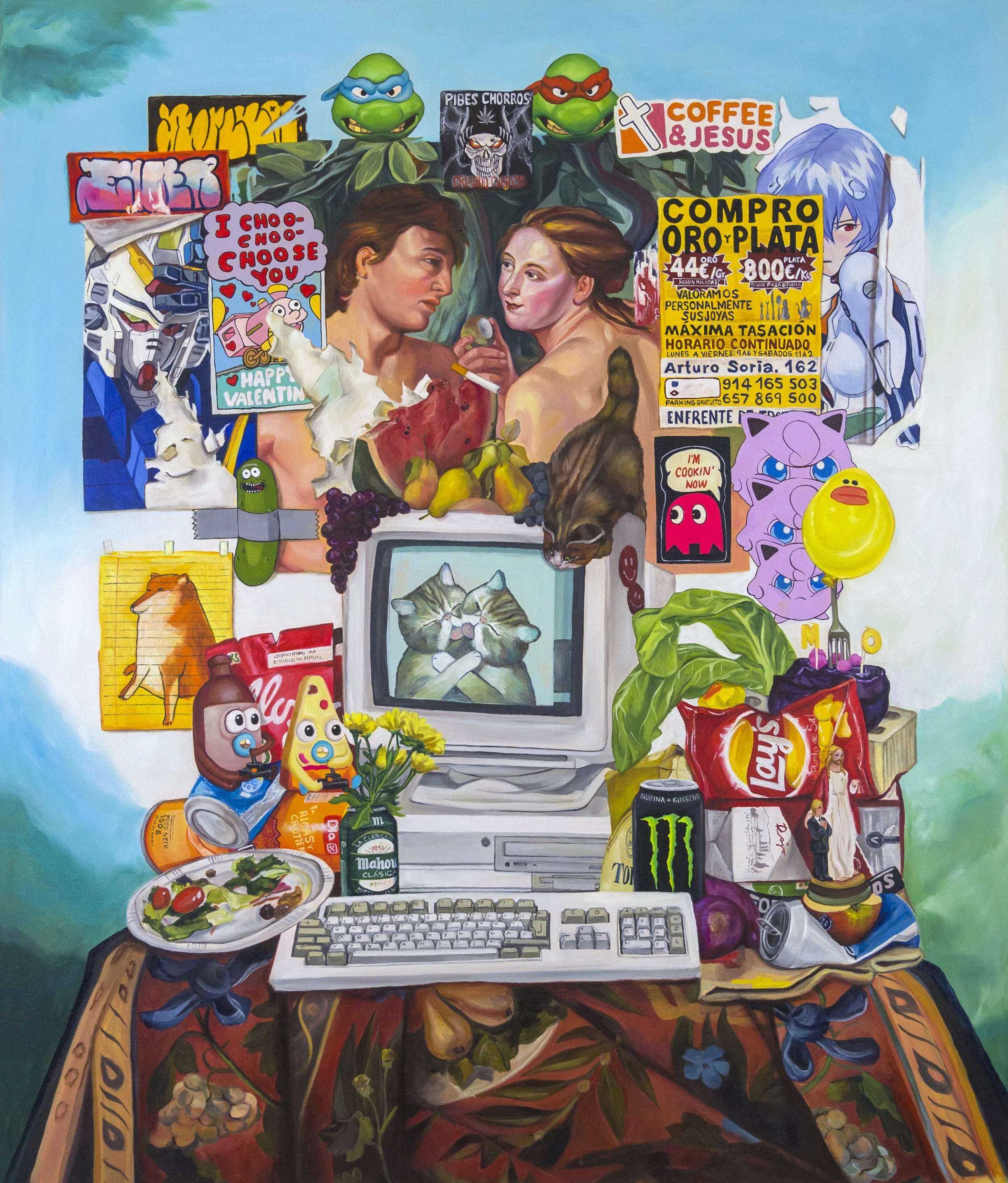 Sigo esperando nuestra cena romantica_110x130_2022_oil and acrylic on linen.jpg
