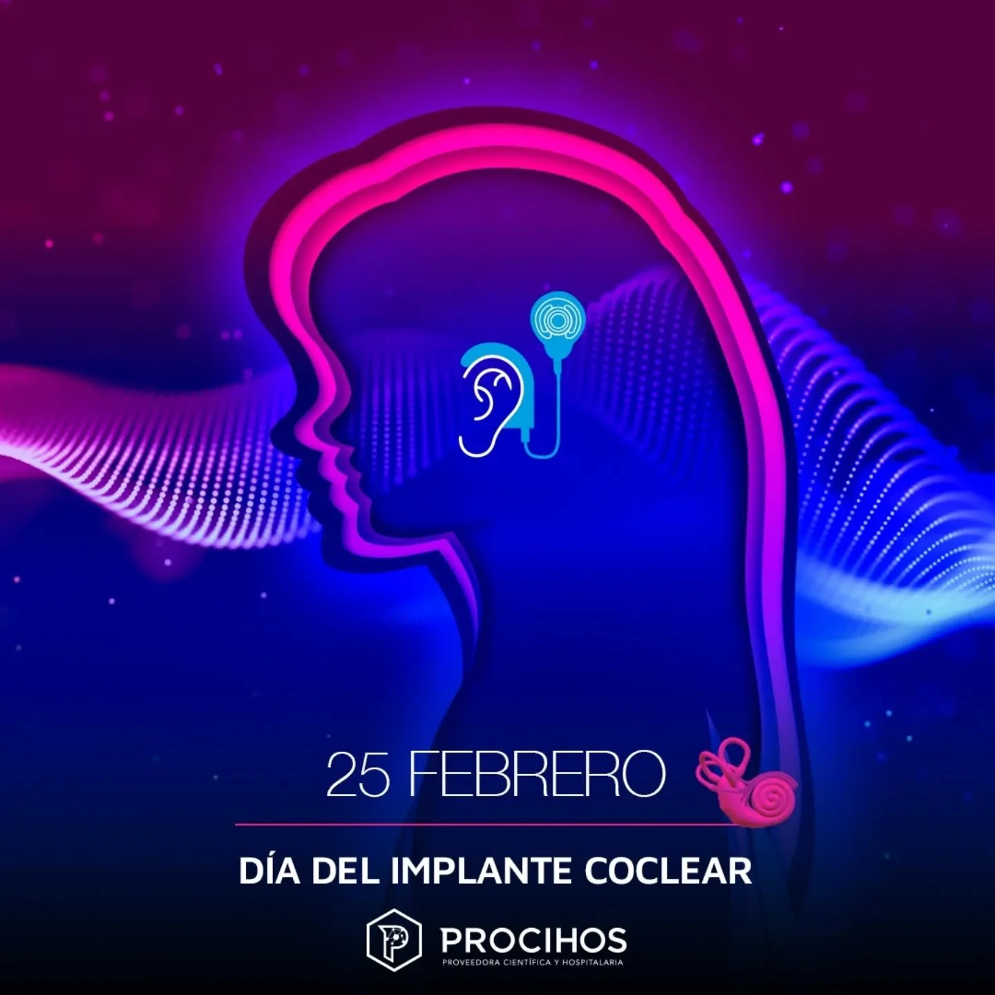 Hoy celebramos la oportunidad de volver a escuchar.
La tecnología médica nos ha brindado un dispositivo para abrir un mundo de sonidos para quienes antes no podían escucharlos.

Para mayor información sobre implantes cocleares consulta a un espec