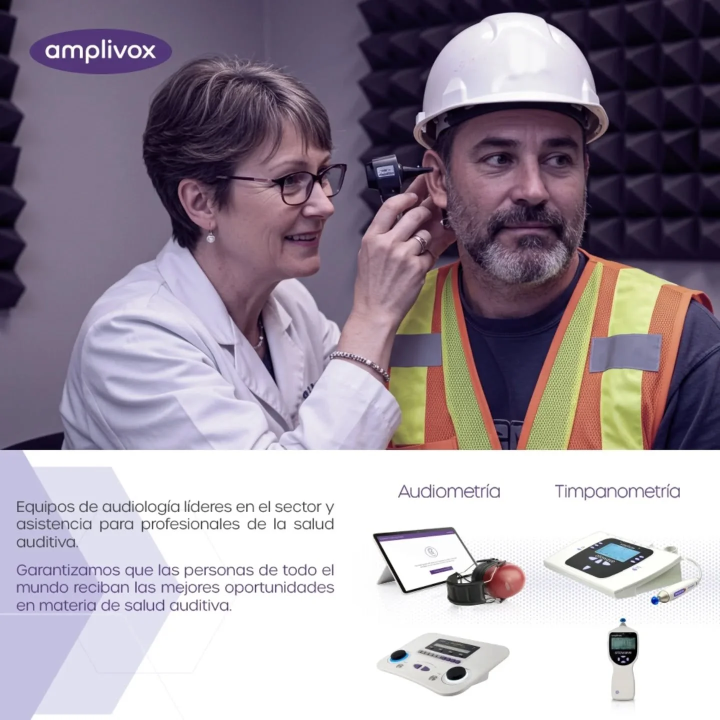 M&eacute;xico, al igual que muchos pa&iacute;ses industrializados, tiene un n&uacute;mero significativo de trabajadores expuestos a niveles de ruido que exceden los l&iacute;mites permisibles establecidos. 

Amplivox, con su gama de equipos de prote