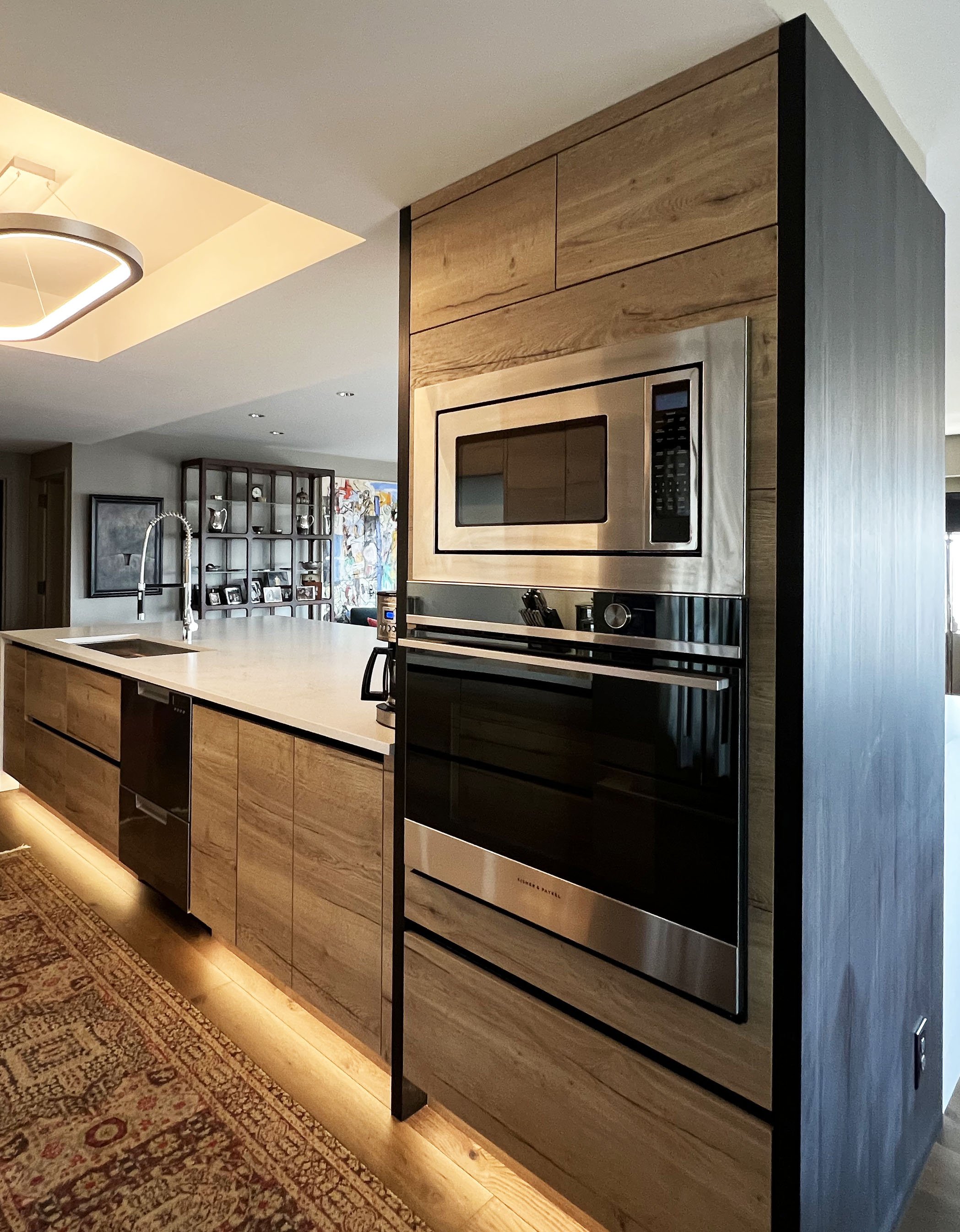 Wall oven built to conceal the mechanical wall.
