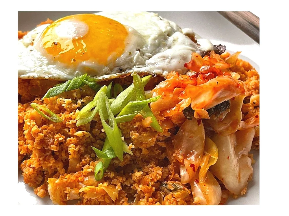 Kimchi Fried Cauliflower Rice No Grains — Kareniscooking