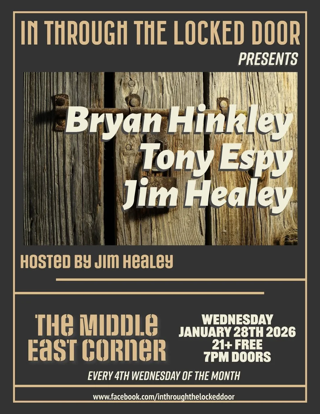I'll be playing an acoustic set next Wednesday night with @tonyespy and @jimzero