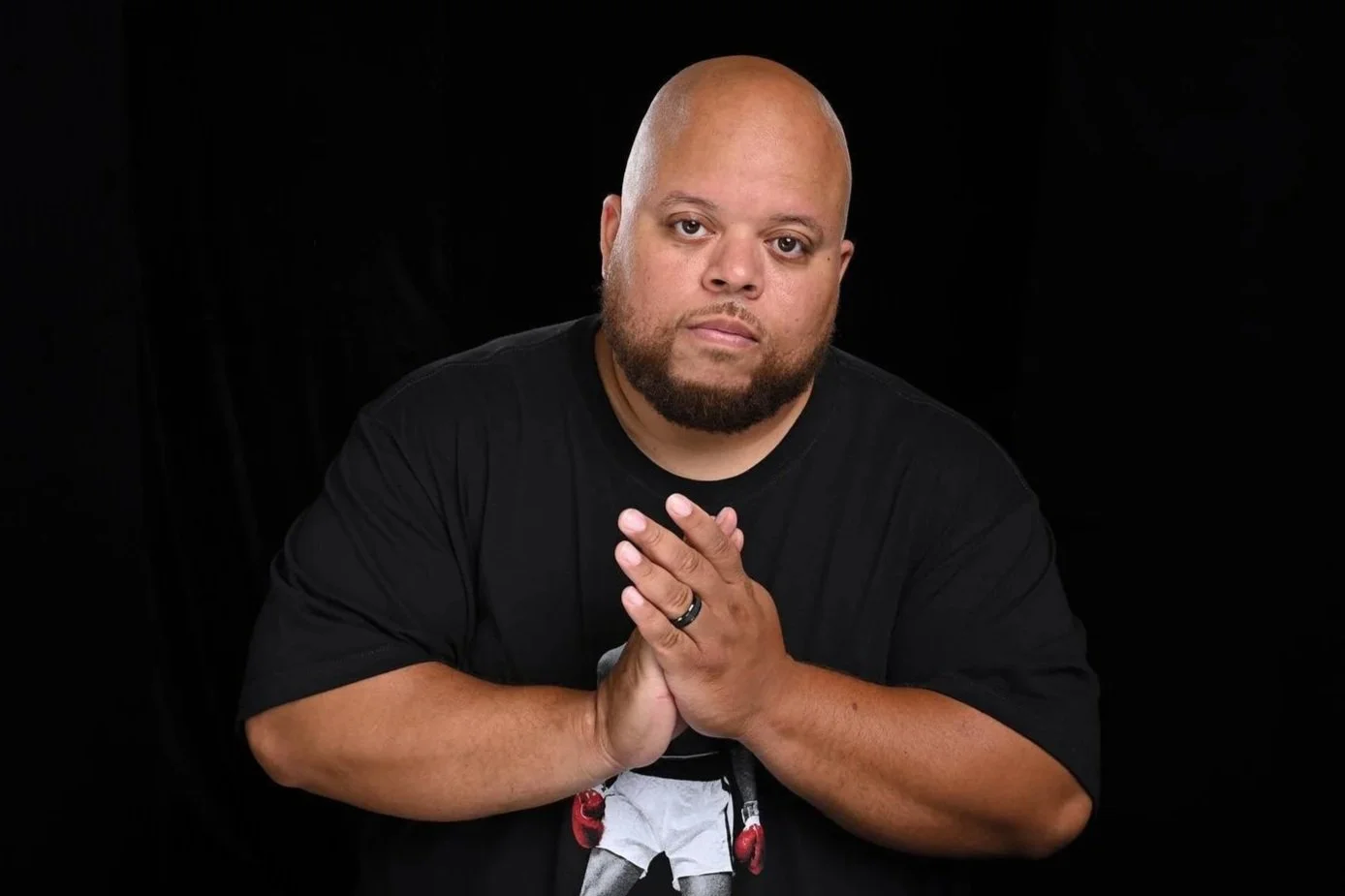 Portrait of DJ Cuddy Montana, St. Louis DJ known for high-energy nightlife performances and branding