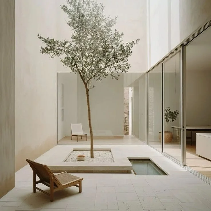 Blurring the lines between indoors and outdoors 🌿✨

This courtyard brings nature into the heart of the home, creating harmony, light, and a seamless flow of spaces. 

#AishaAshrafInteriors #InteriorDesign #Singapore #Dubai #UAE #CourtyardDesign #Ind