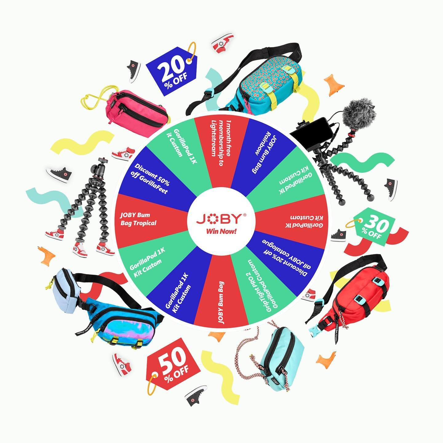 Ahead of Black Friday, JOBY are giving customers a chance to spin &amp; win up to &pound;180 of products, including the brand accessory line for its famous tripods, and other colourful creator gear!

More info online 👉 bit.ly/3wOQVzc

#joby #gorilla
