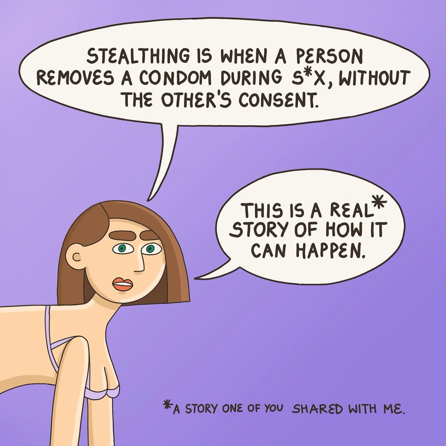 A story about stealthing. 

#womenshealth #womenshealthmatters #womensrights #womensrightsarehumanrights #stealthing #consent #consentmatters