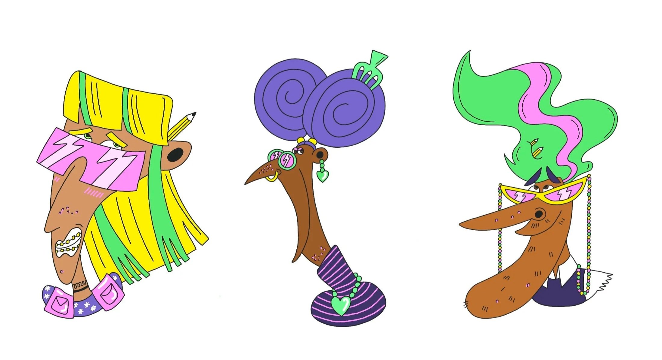 teenage character design illustration