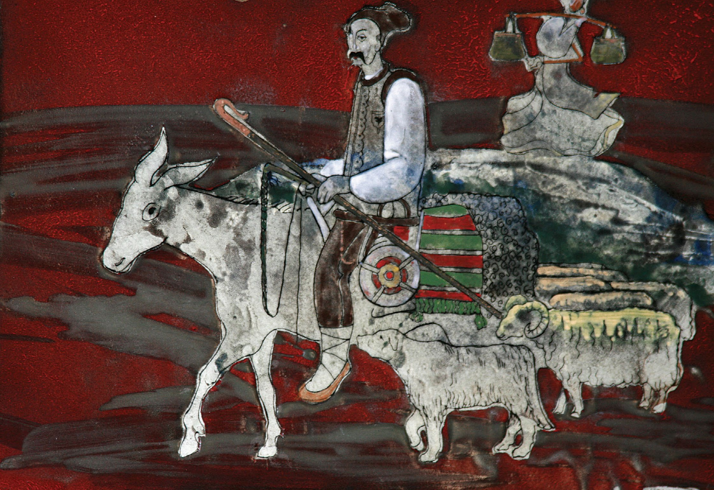 Повернення Оглана, 1995, метал, емаль, 30 х 40 cm.  ПЕТРО ПЕТРОВИЧ ЧАКІР