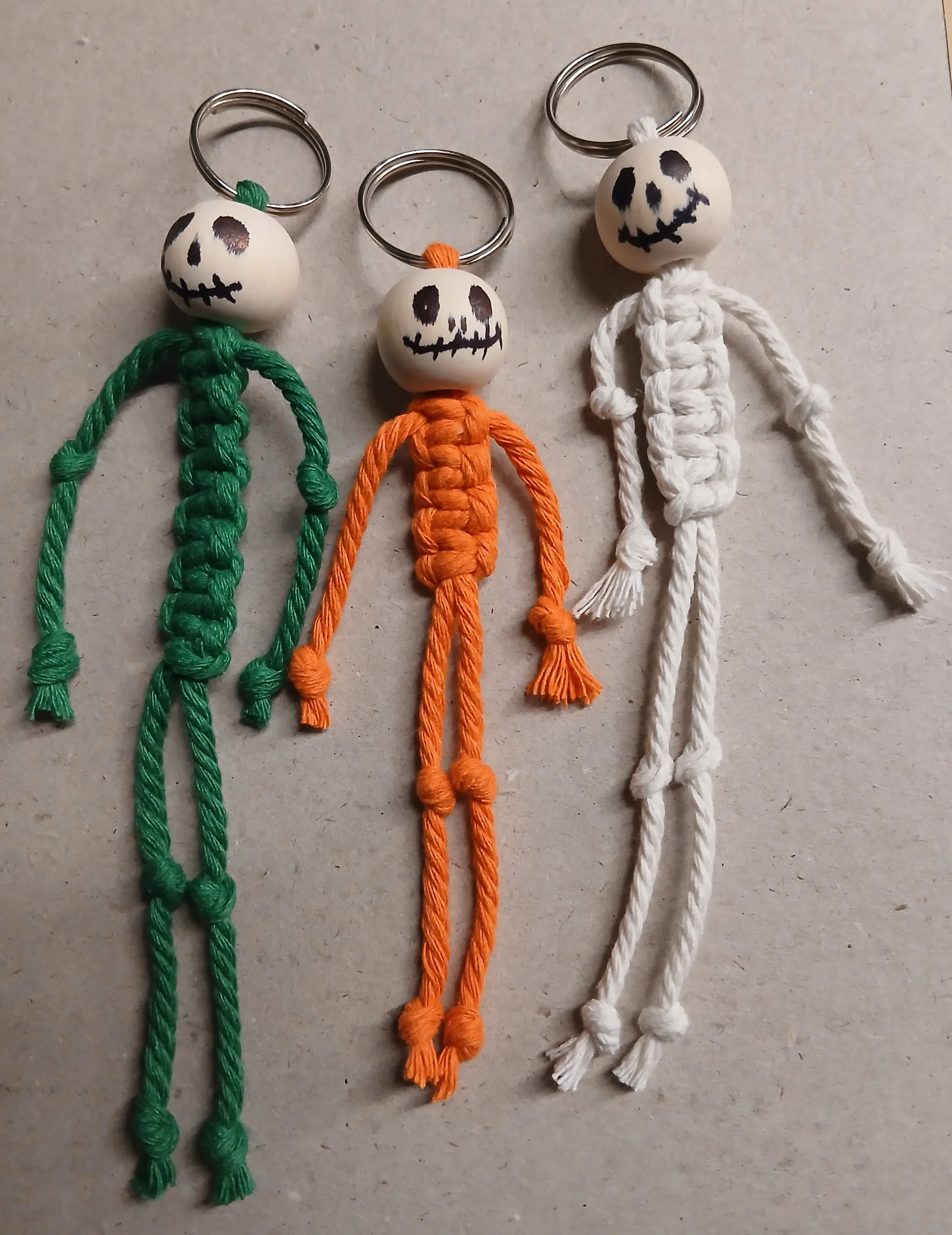 Make Your Own Macrame Halloween Keychain