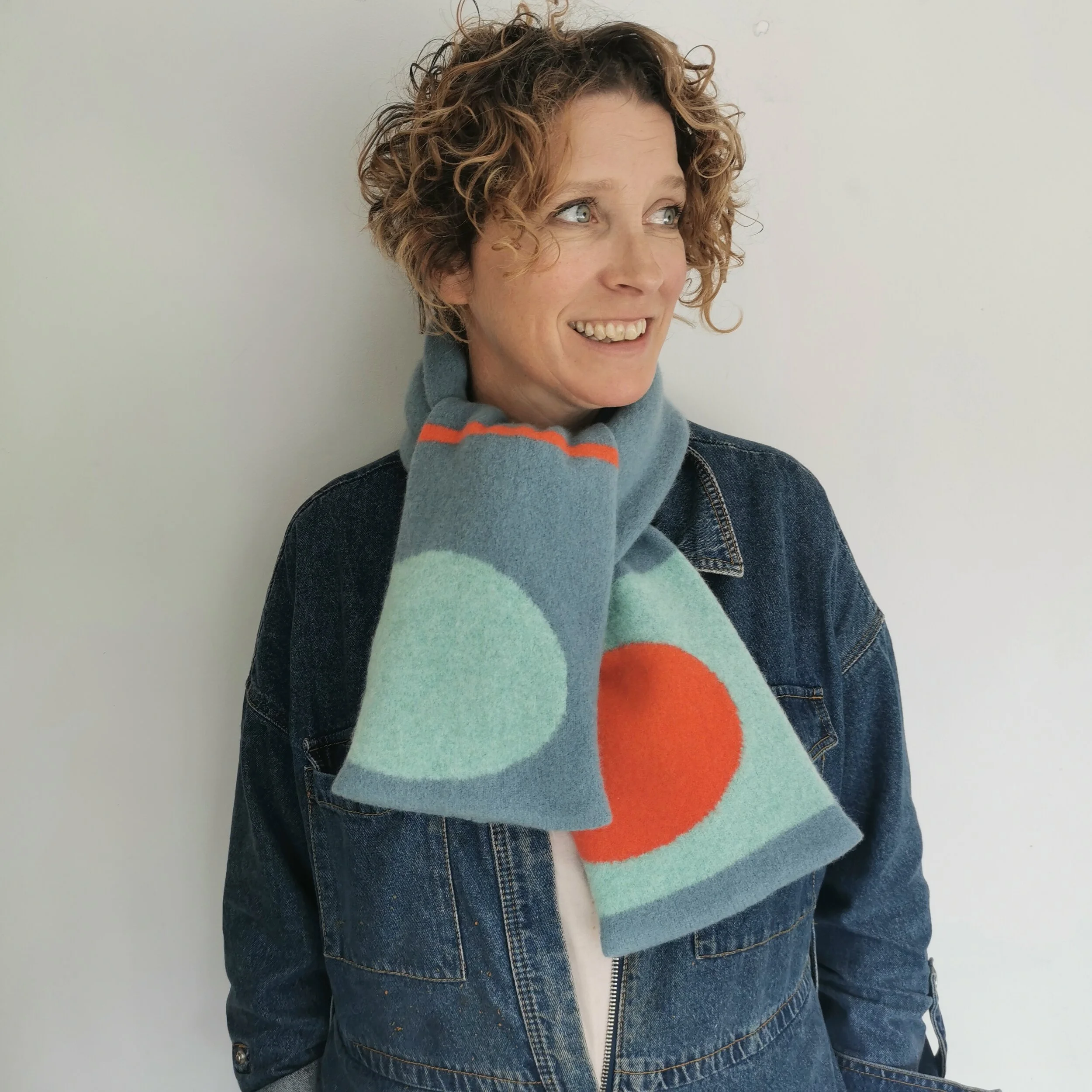 Petrel Catkin Cherryade Dot Scarf 4.jpg