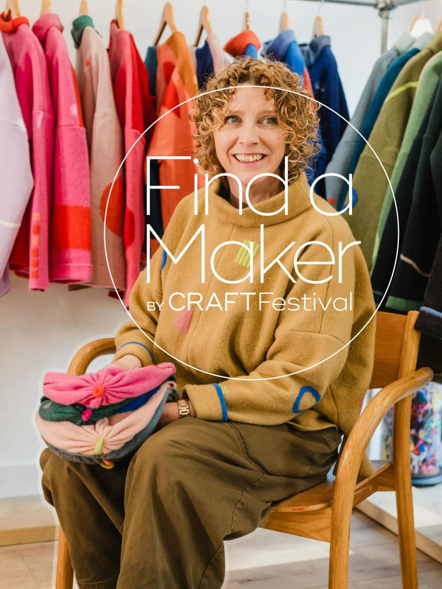 It&rsquo;s #findamakerweek day one is #thisisme with @craftfestival  @find.amaker 
My name is Sally. I work out of my studio in my garden in Hastings.  While I graduated many years ago in knitwear at Brighton uni, My graphics and colours in knitted t