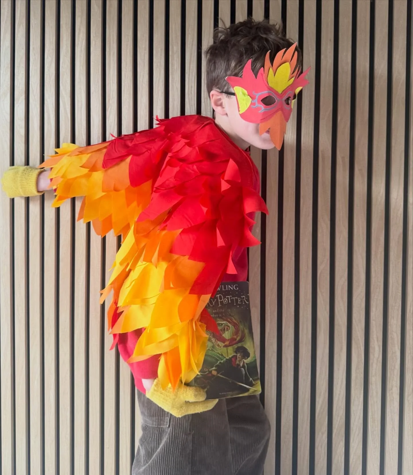 World book day obligatory pic 
Loved making this with Arlo 
#fawkes 
#phoenix
#harrypotter