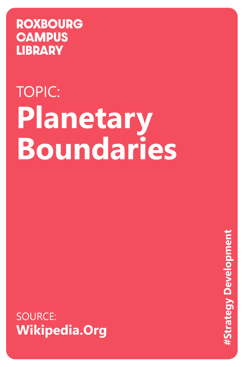 Planetary boundaries - Wikipedia