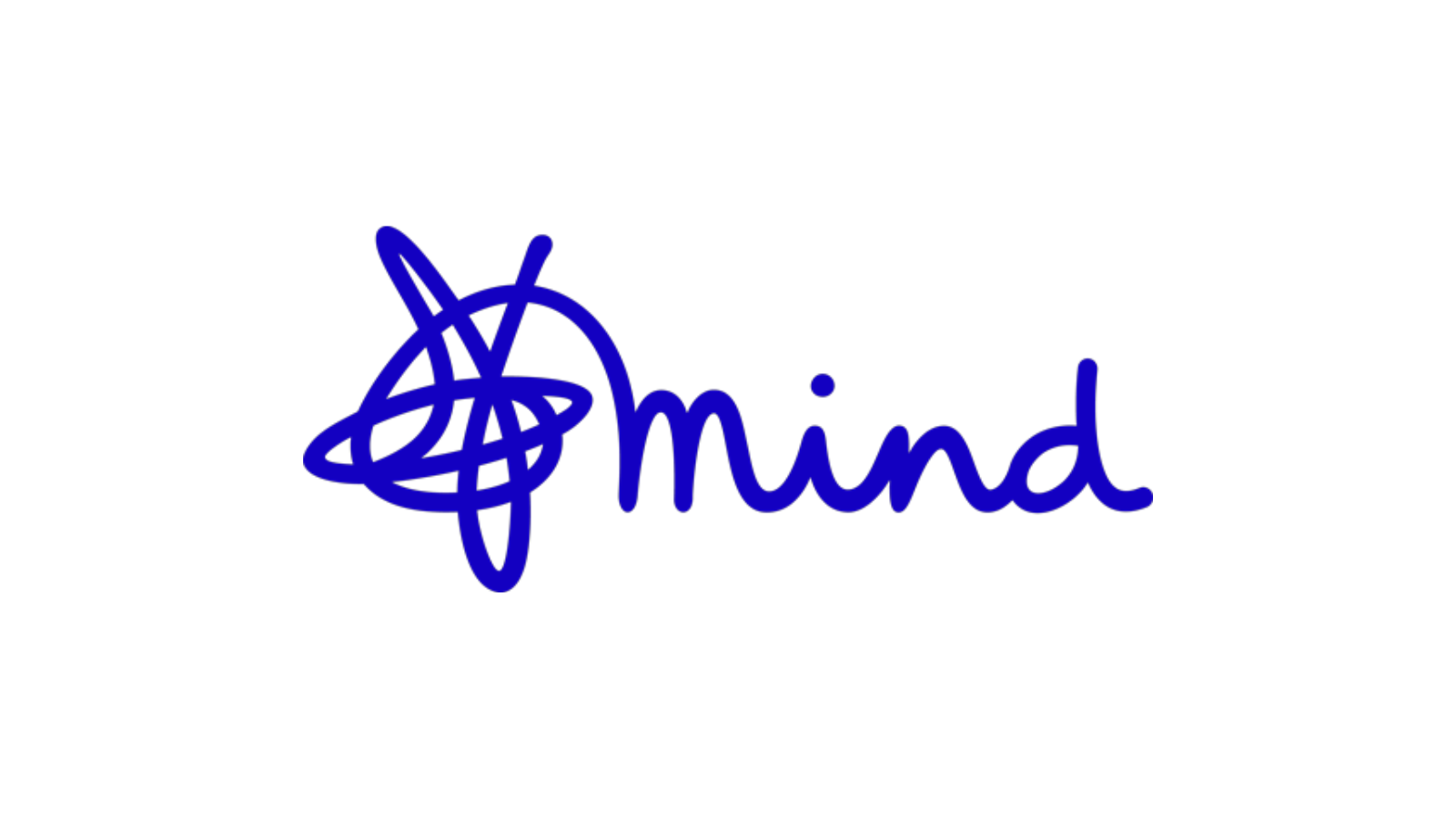 A blue scribble symbol next to the word 'mind' written in blue cursive.