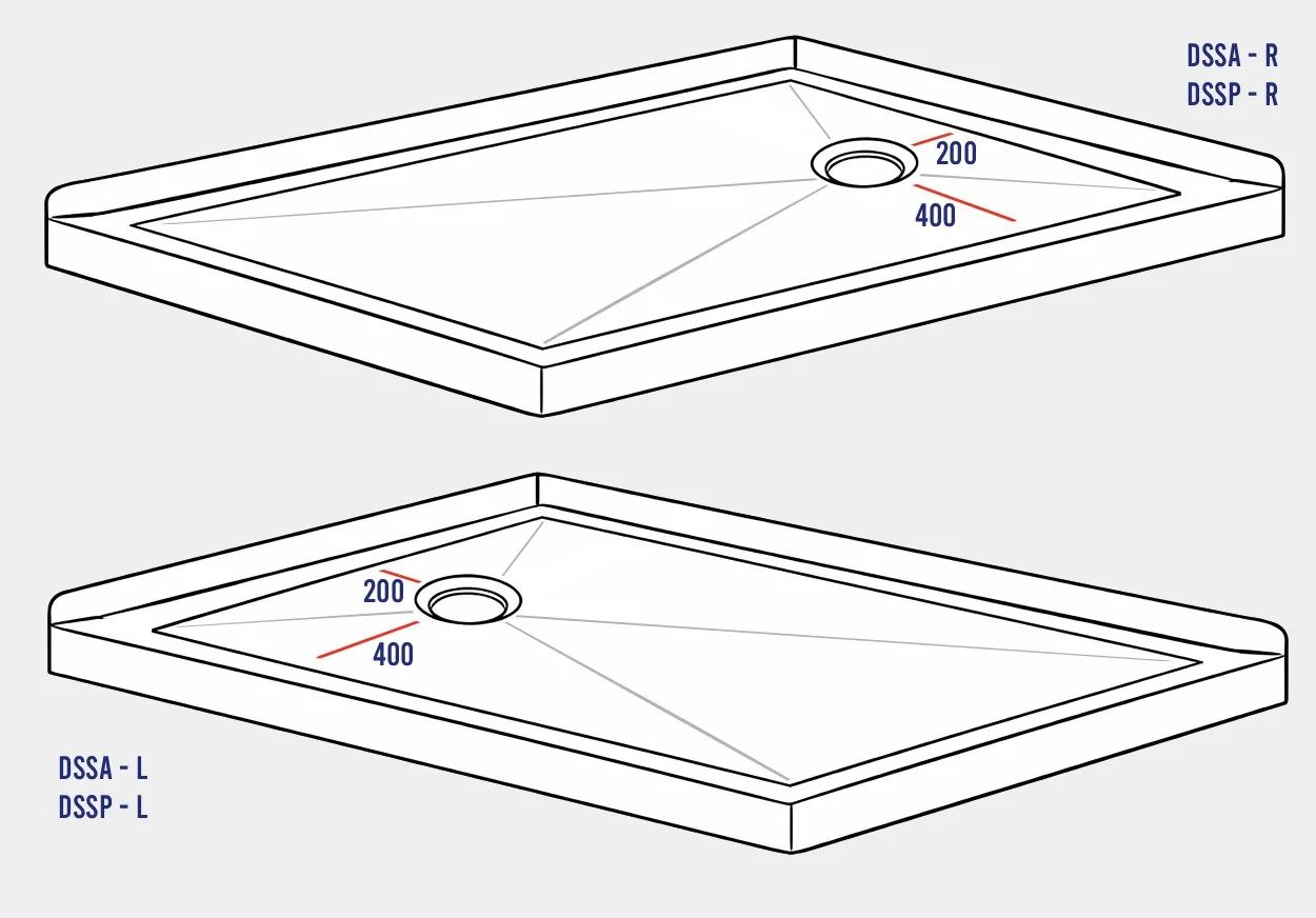 800x1200 acrylic shower tray