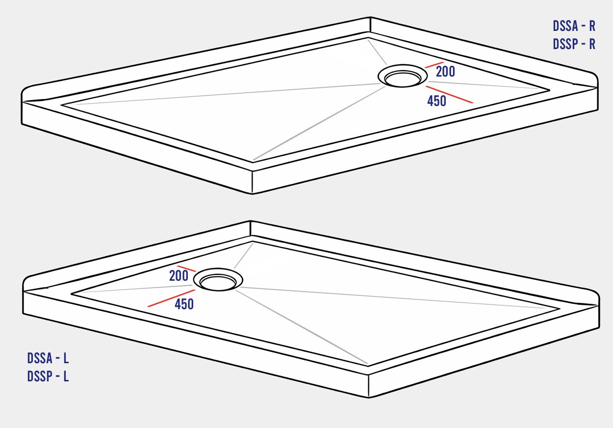 900x1200 acrylic shower tray