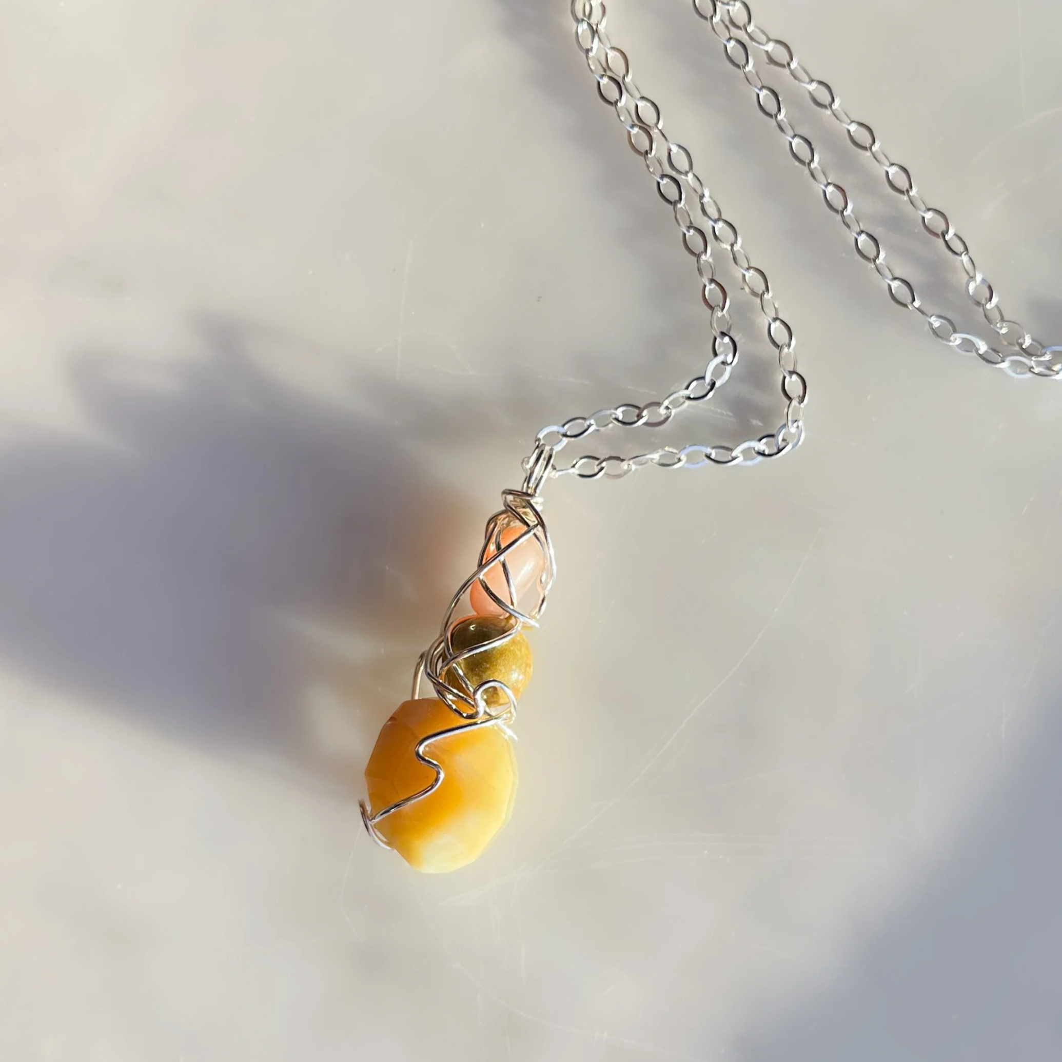 Opal Spiral Necklace | Self Confidence
