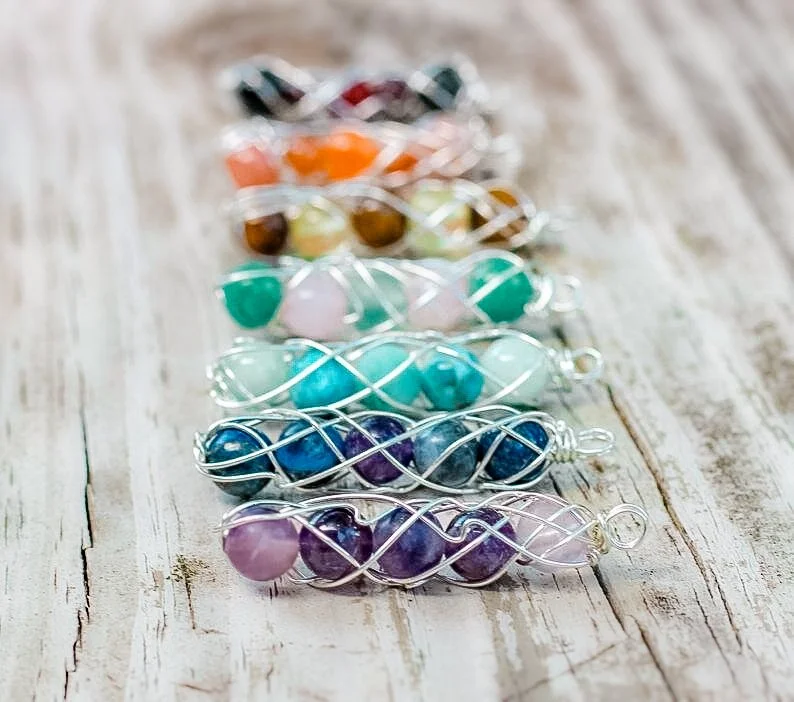 Chakra Healing Spiral Crystal Necklaces