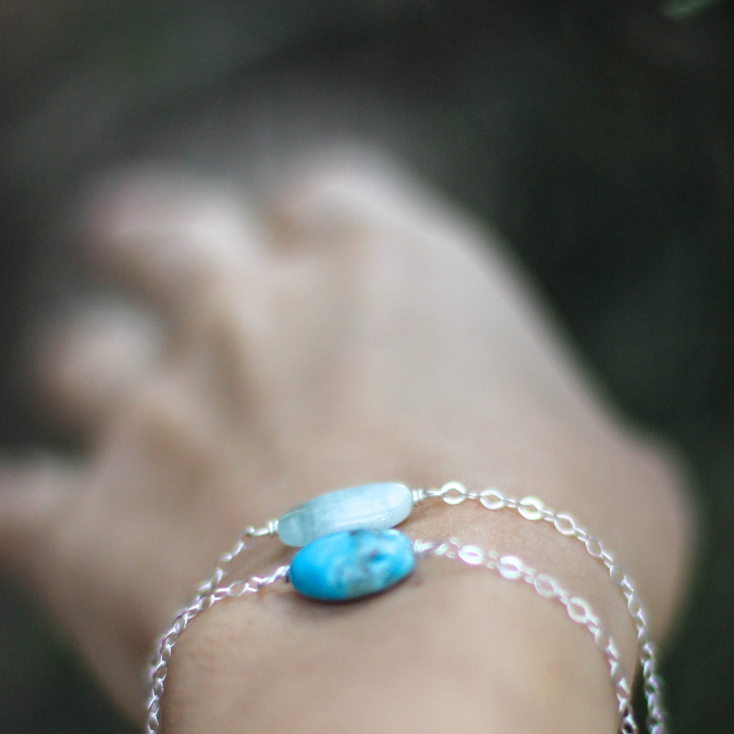 Labradorite Pearl Aquamarine Bracelet B3729 — Sarah Designs Jewelry