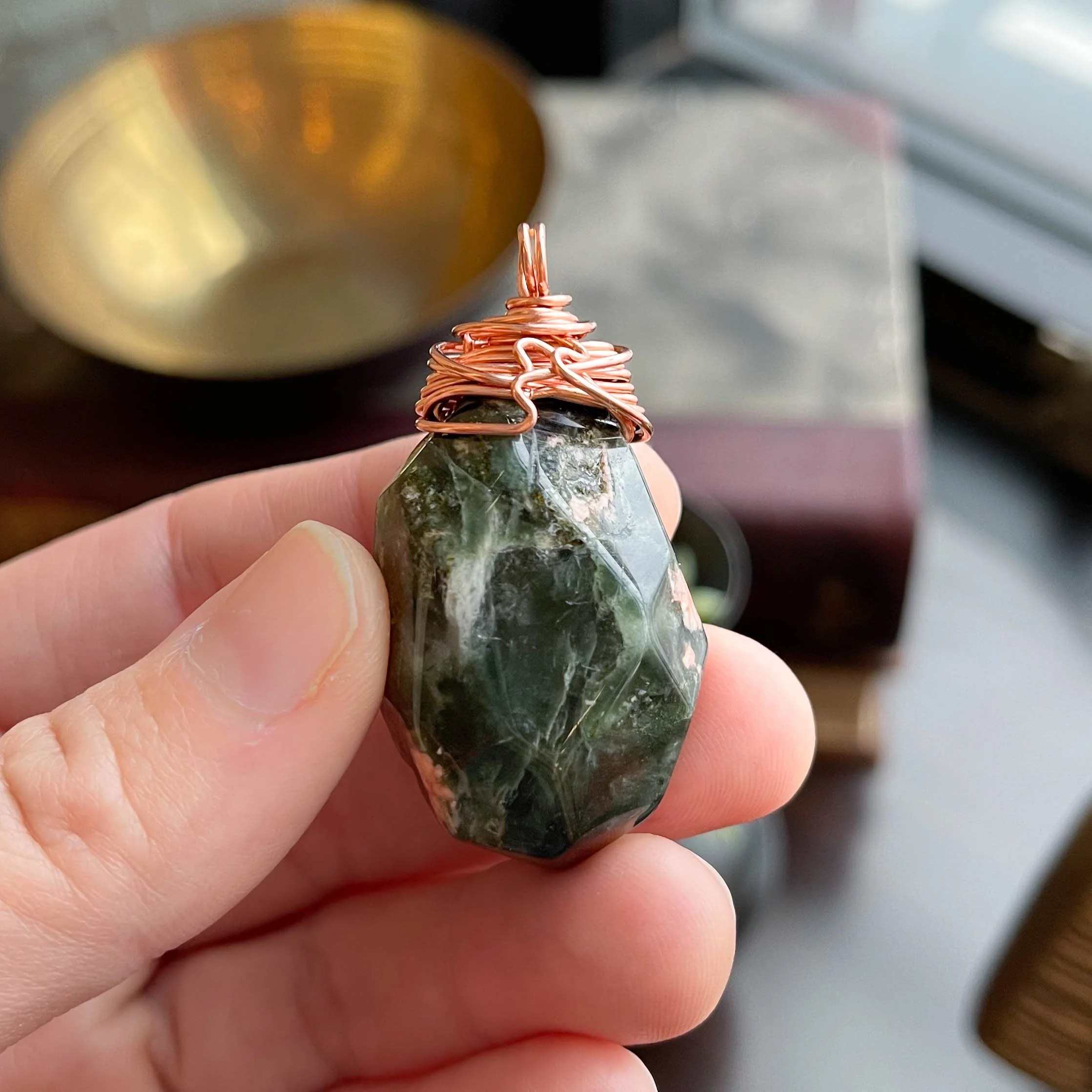 Joyful Rutilated Garden Quartz Faceted Pendant Necklace — Ivy+Light