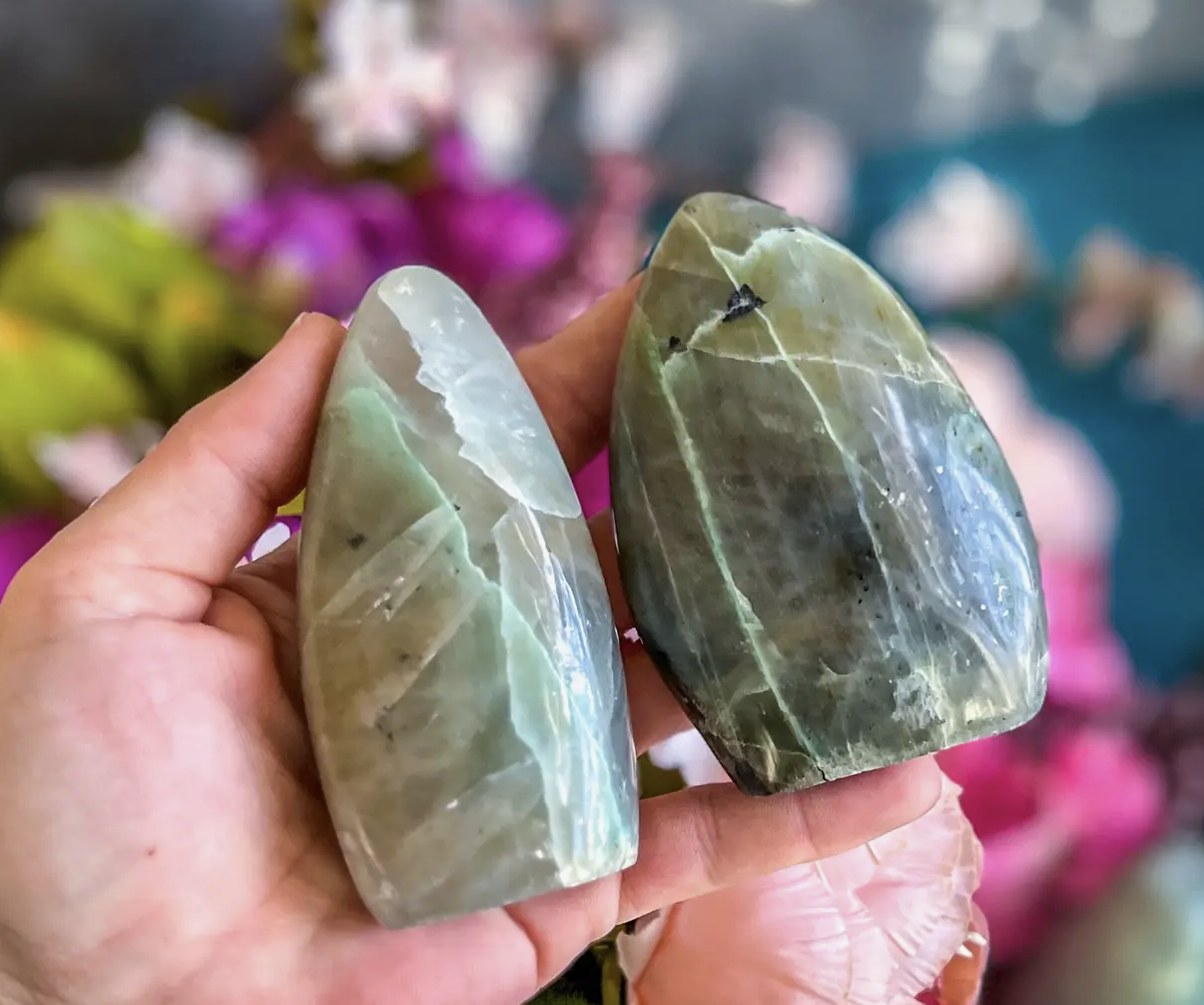 Garnierite Free Forms Ethically Sourced Crystal Decor — Ivy+Light