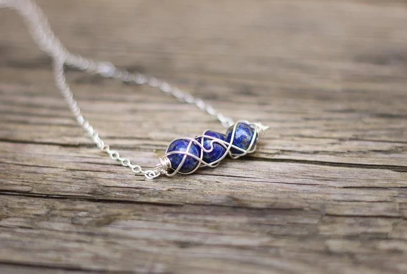 Dainty Crystal Spiral Necklaces Lapis Lazuli 1.jpg