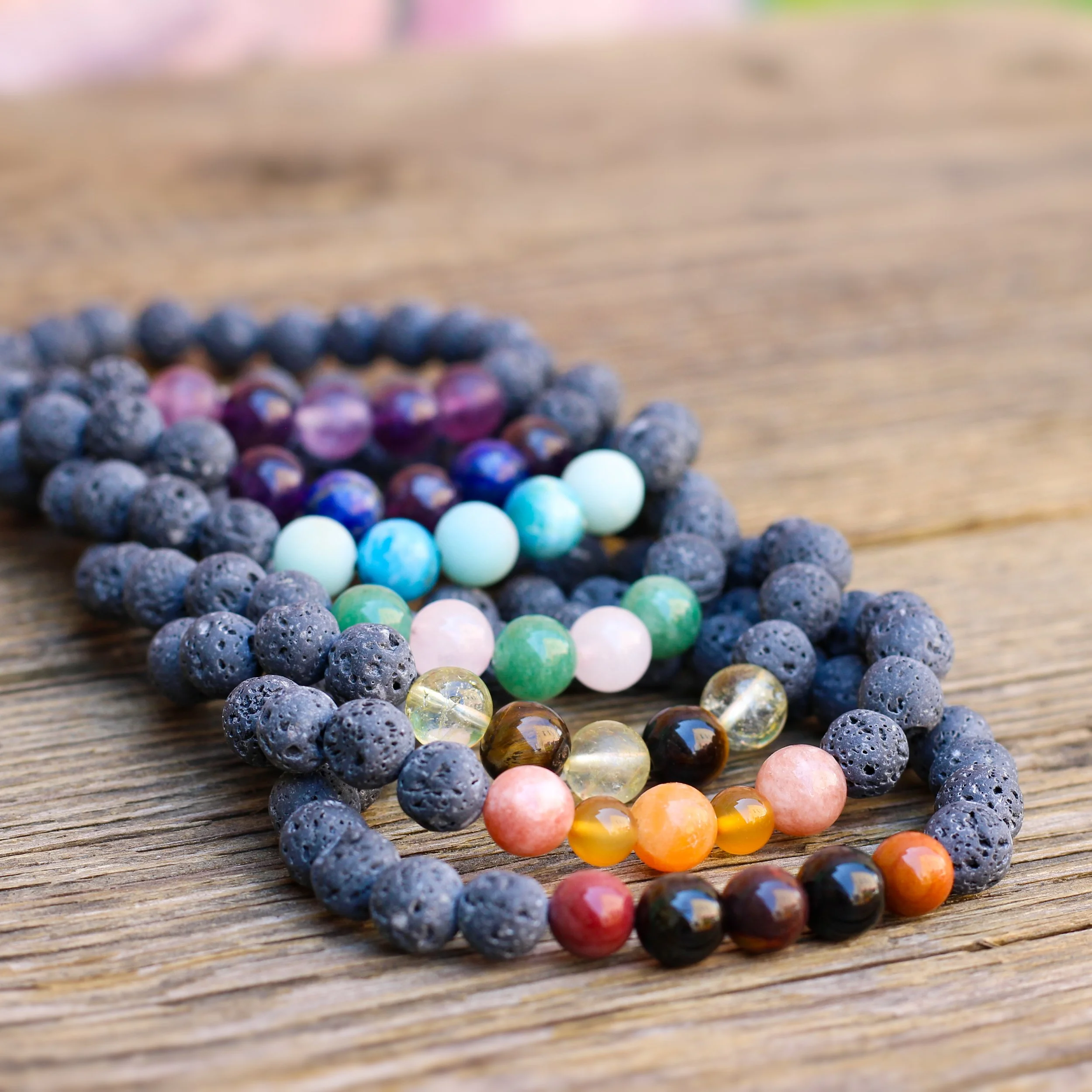 Chakra Aromatherapy Crystal Diffuser Bracelets