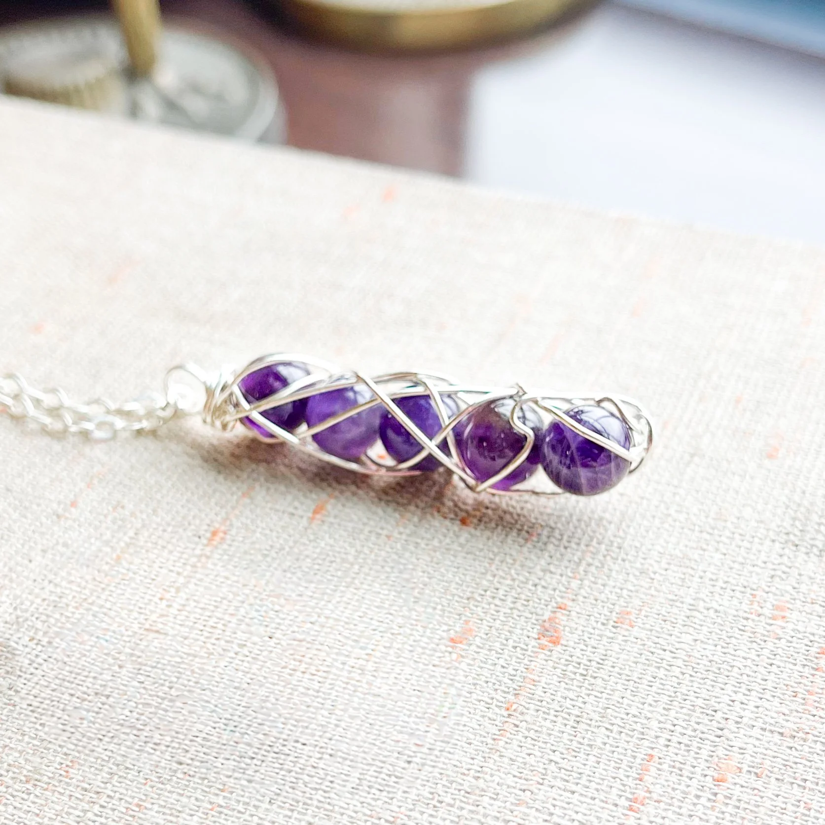 Amethyst Spiral Necklace February Birthstone.JPG