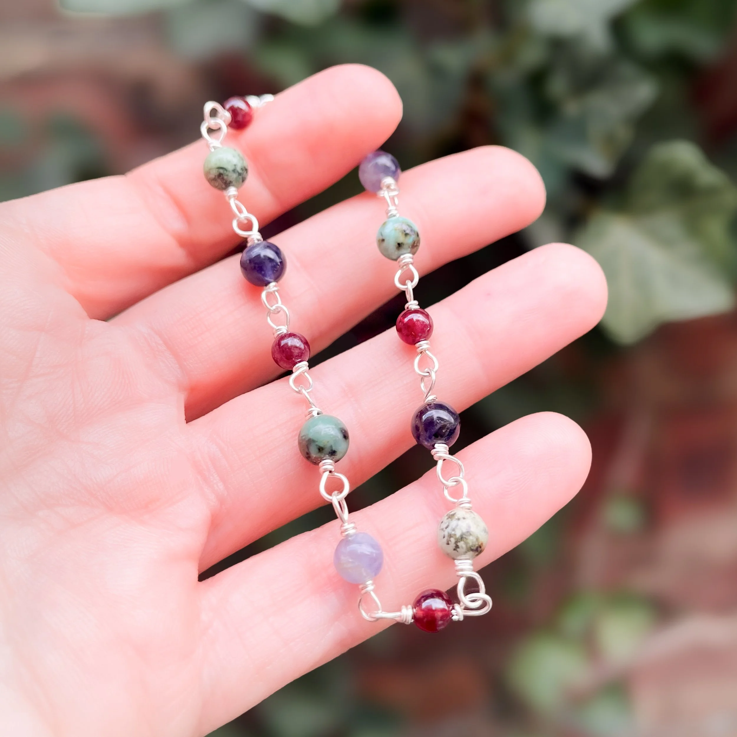 High VIbe Healing Bracelet in Silver  2.JPG