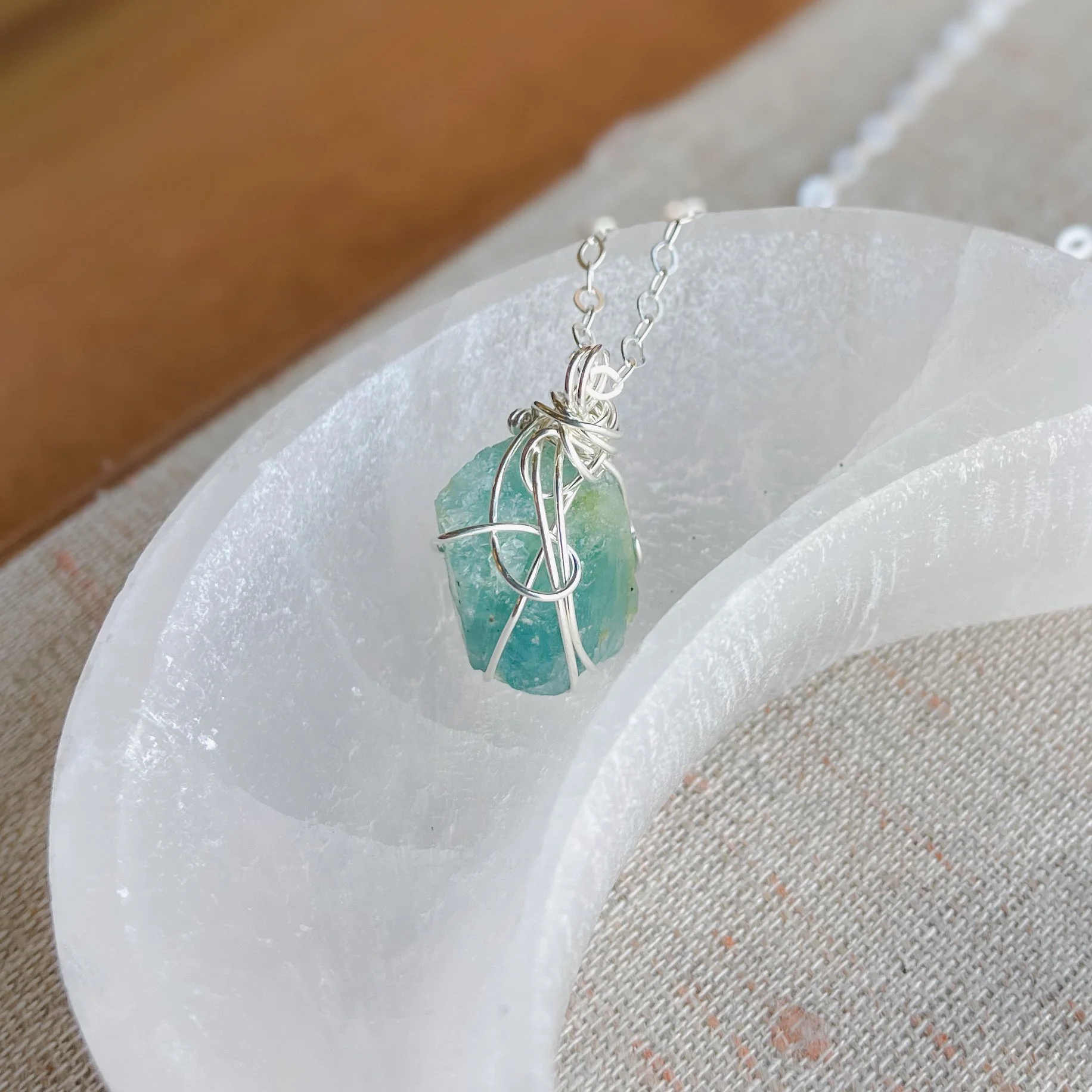 Raw Aquamarine Necklace | Stress-Free Vibes