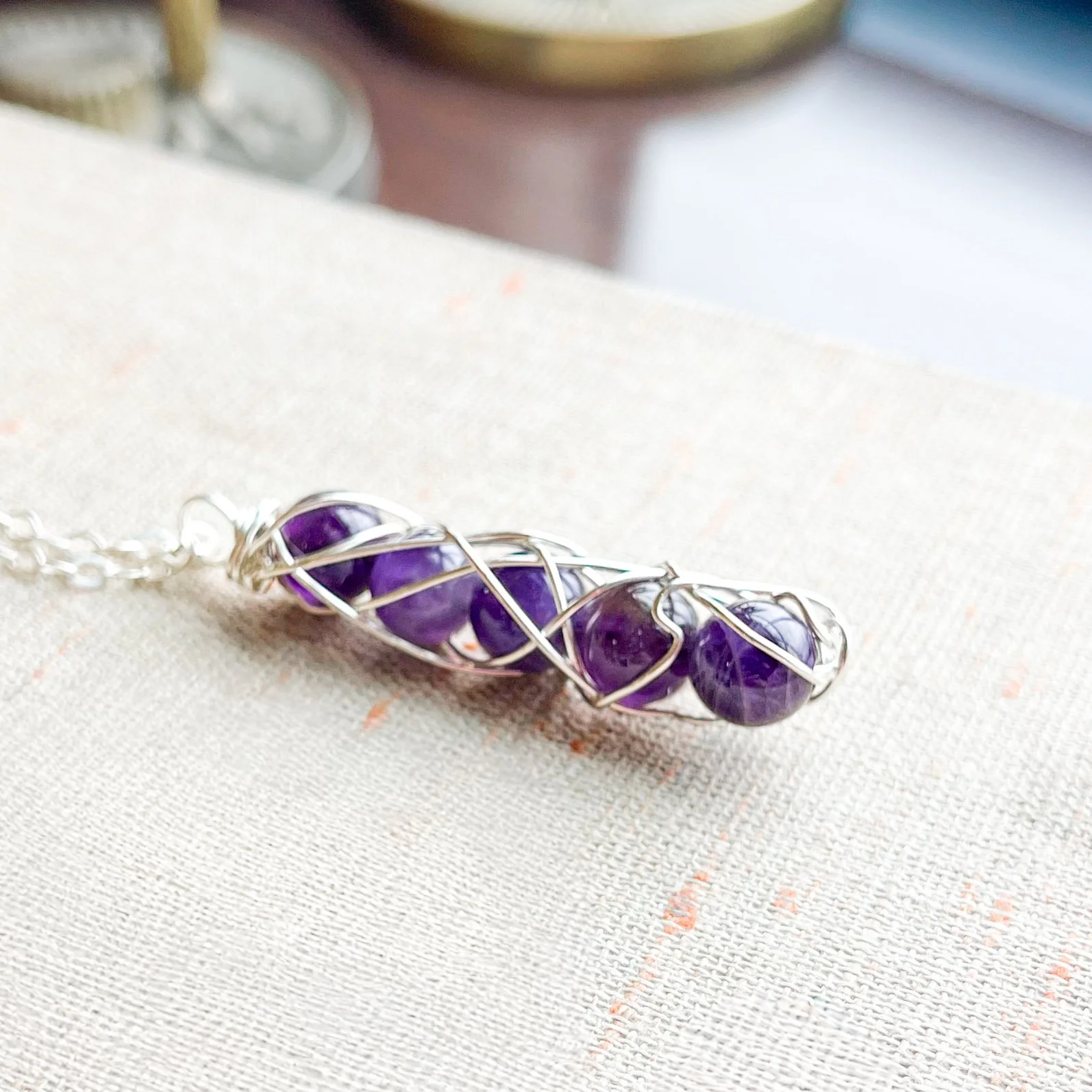 Amethyst February BIrthstone SPiral Necklace.JPG
