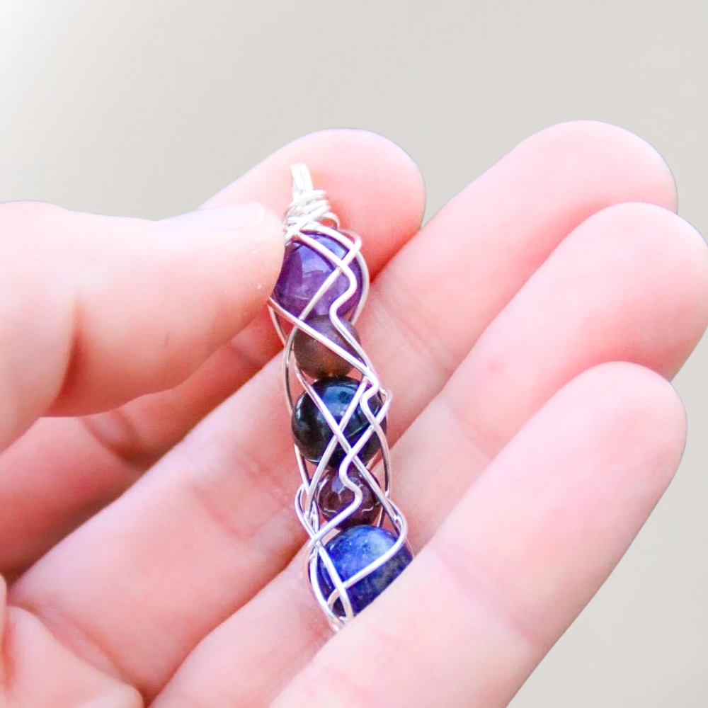 Health and Vitality Gemstone Spiral Necklace