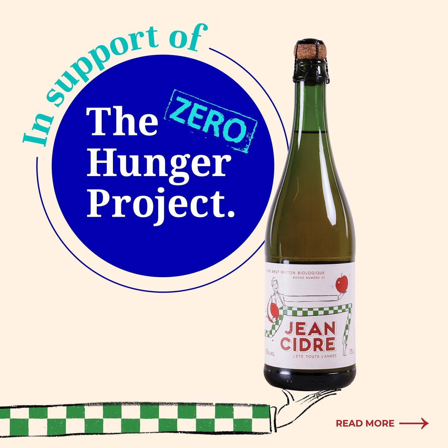 It&rsquo;s with great honor to mention that, as of 01-01-&rsquo;23, Jean Cidre is officially partnering with @thehungerprojectnl. Although enormous progress has been made in recent years, up to 828 million people still live with chronic hunger today.