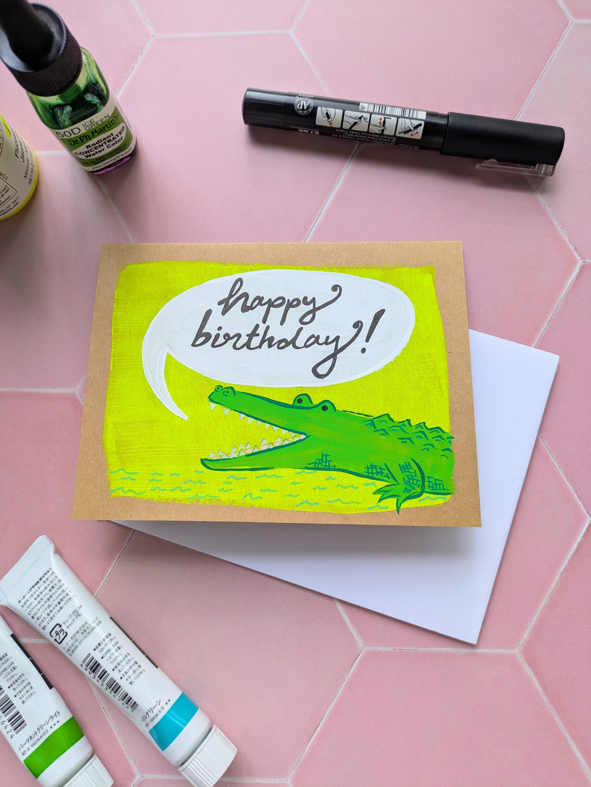 hand painted alligator birthday card - option 1.jpg
