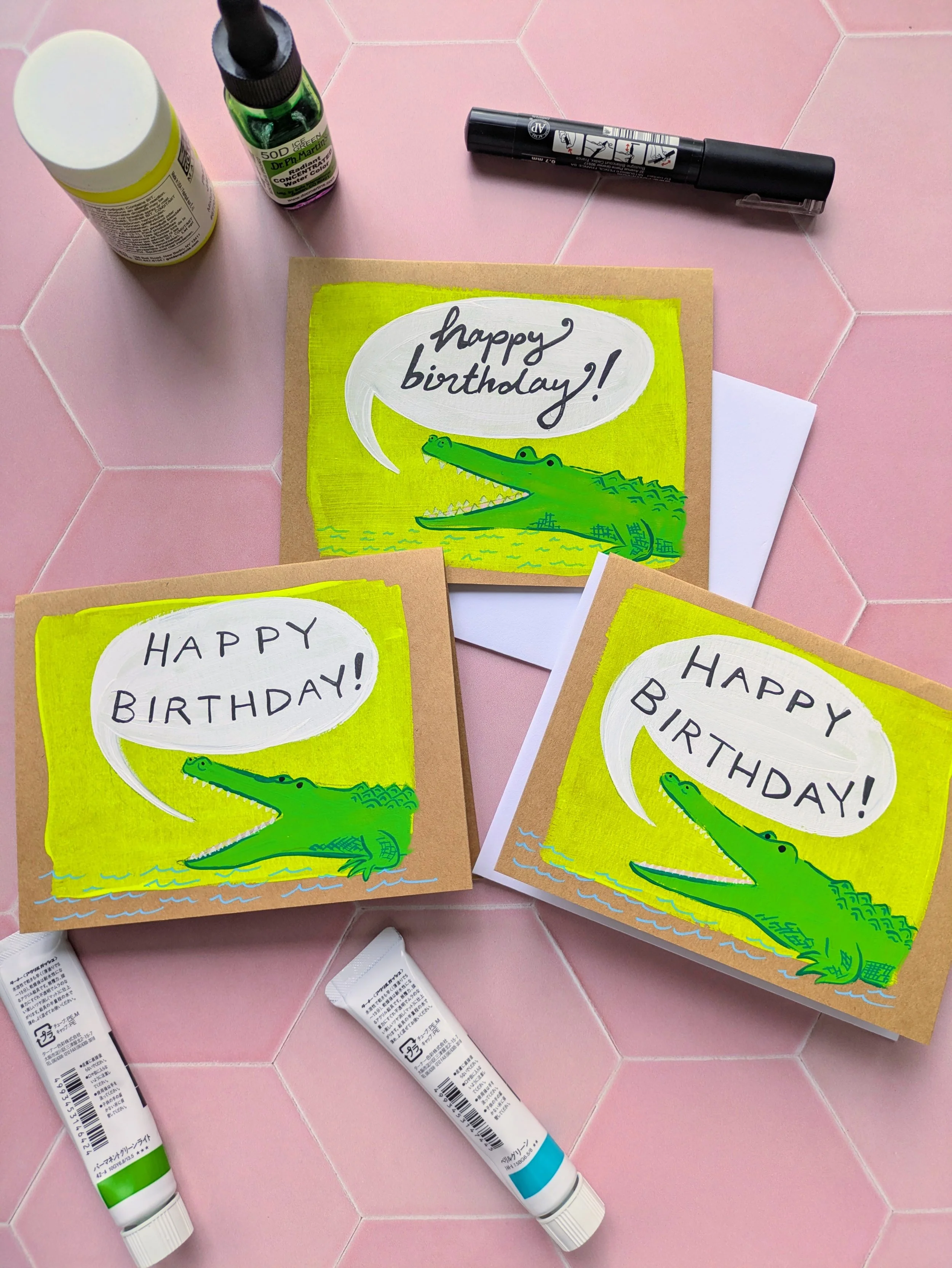 hand painted alligator birthday cards.jpg