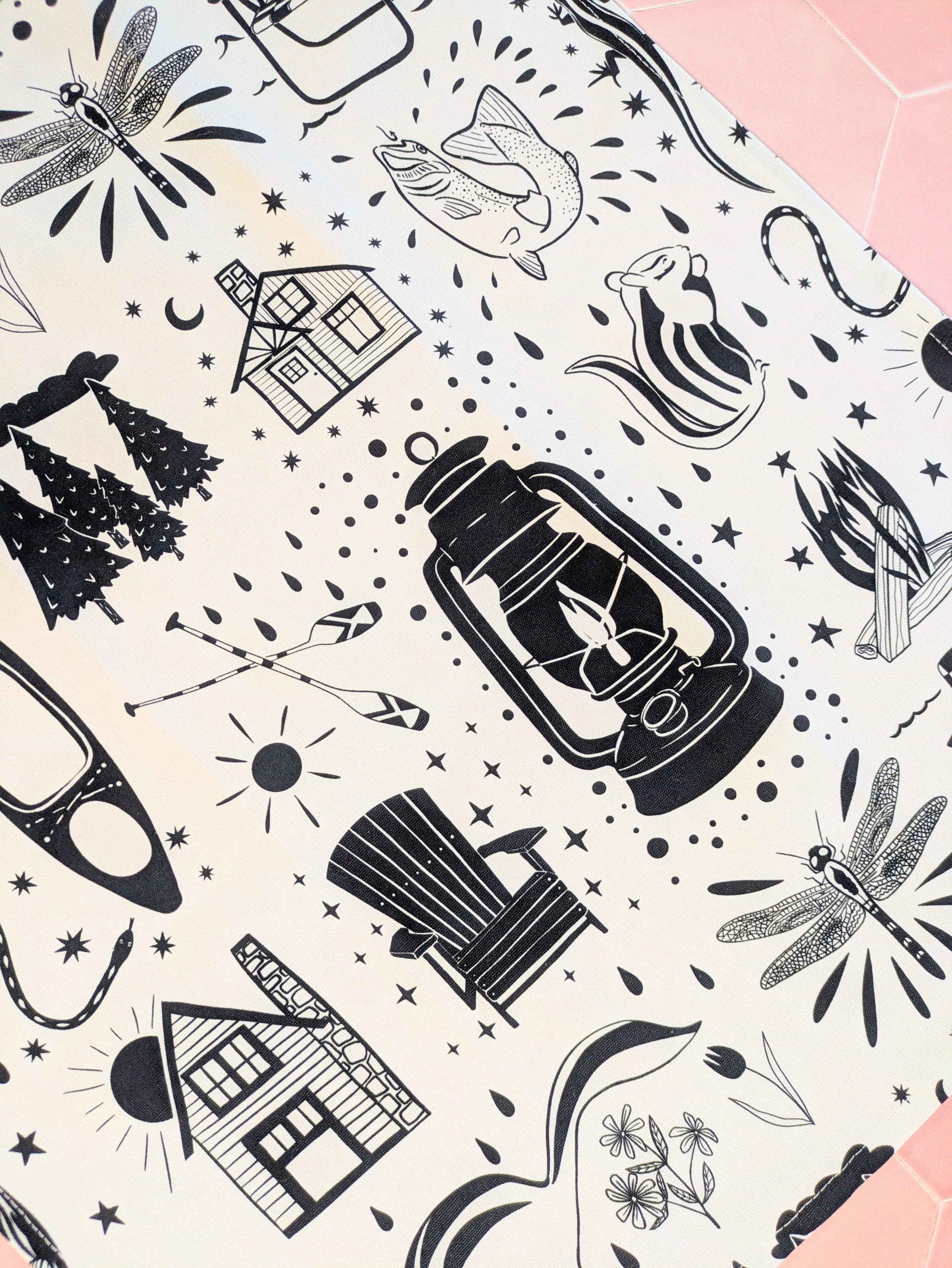 summer tea towel black and white 7.jpg