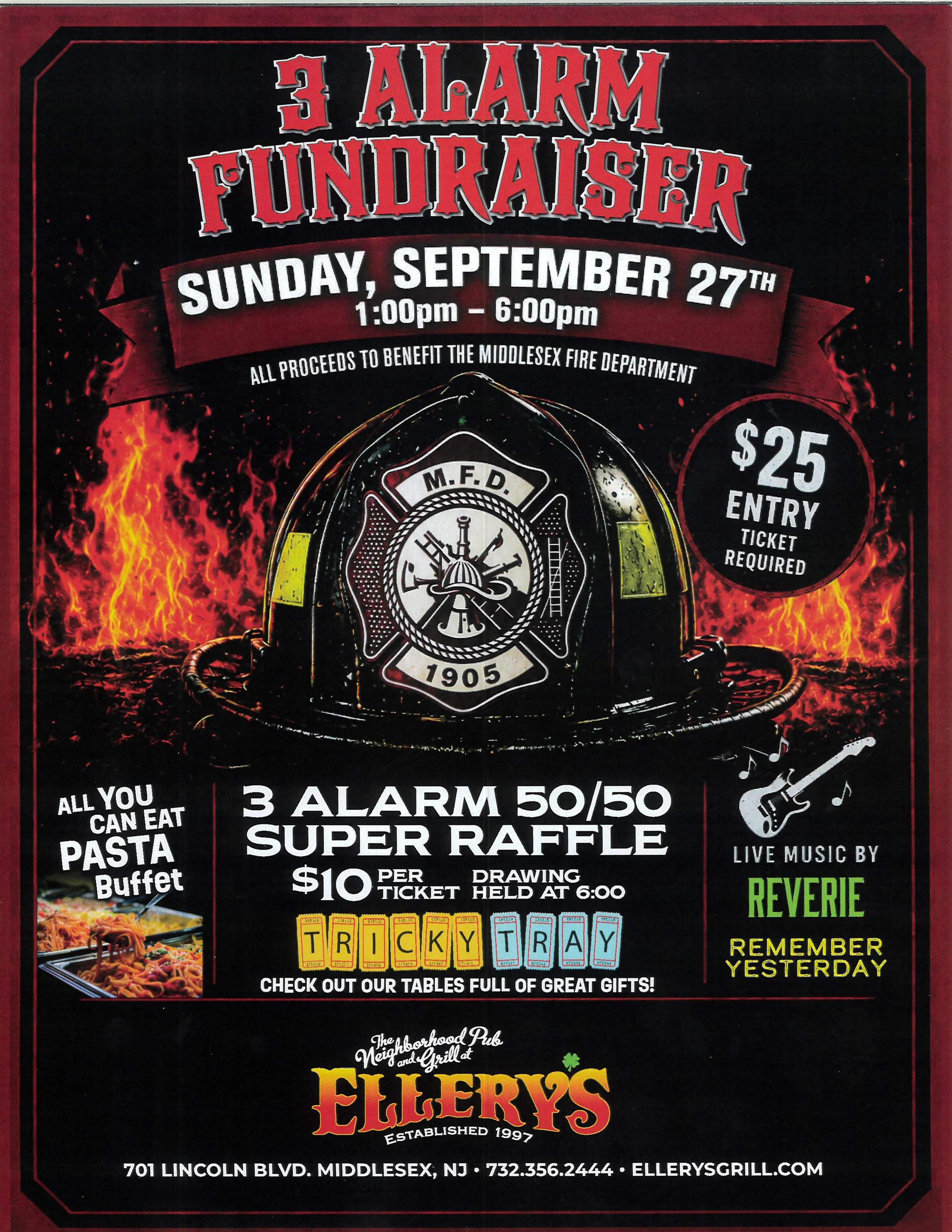 Middlesex Fire Department: 3 Alarm Fundraiser