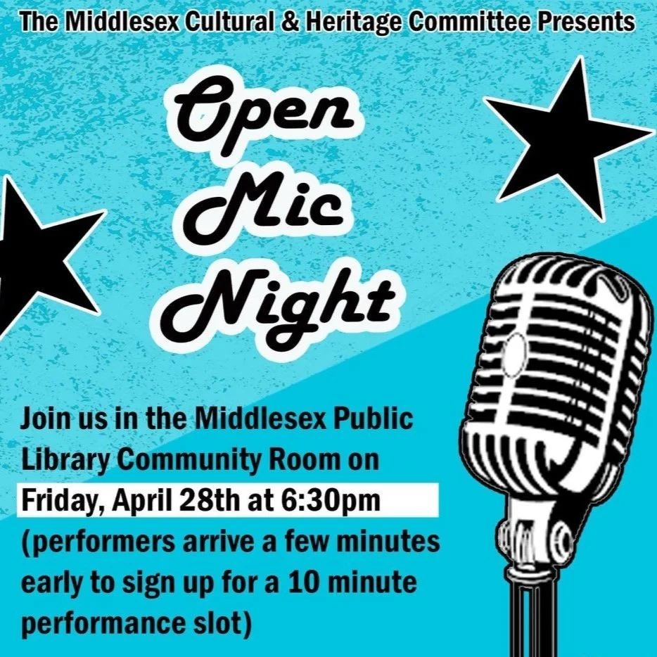 Our Next “Open Mic” Event: Friday, April 28