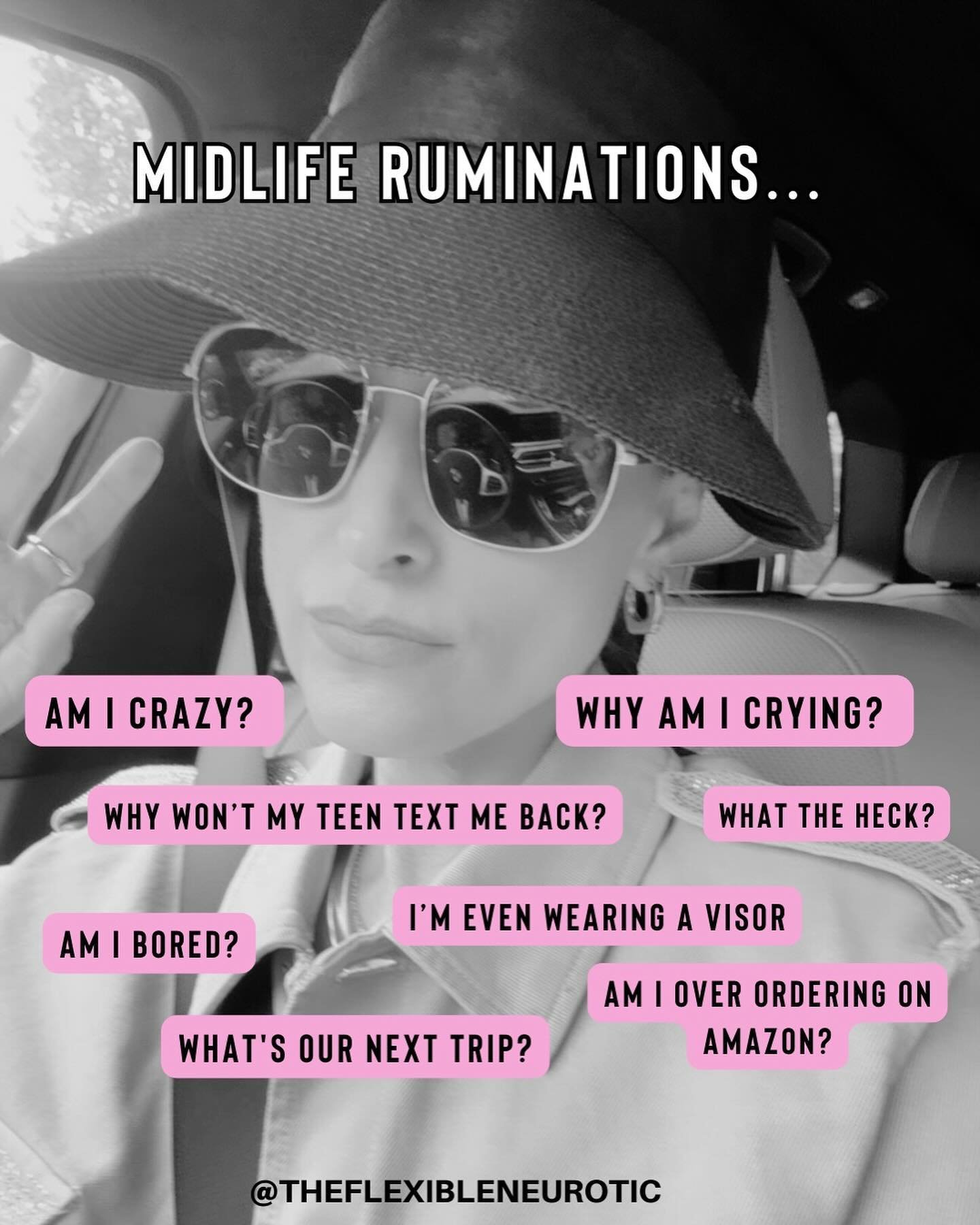 MIDLIFE RUMINATIONS... I KNOW YOU KNOW! 

If you have 15 minutes, I have something for you.  I am summing up my first year as a half empty-nest mom in an episode called &ldquo;Midlife&rsquo;s 10 Things&rdquo;

I know you will relate to this one. 

Ty