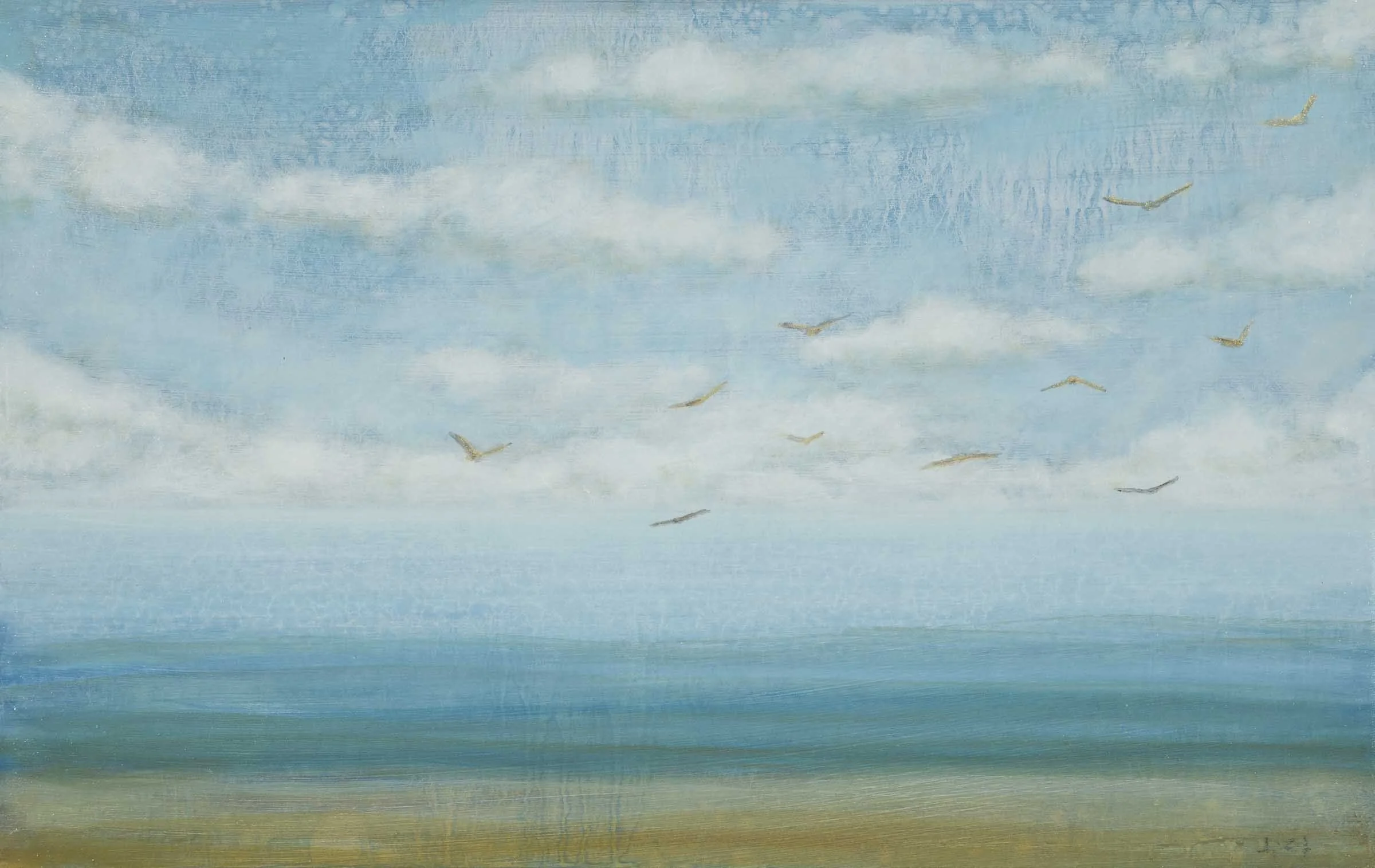 Over the Horizon, 10 x 16" Oil on Panel