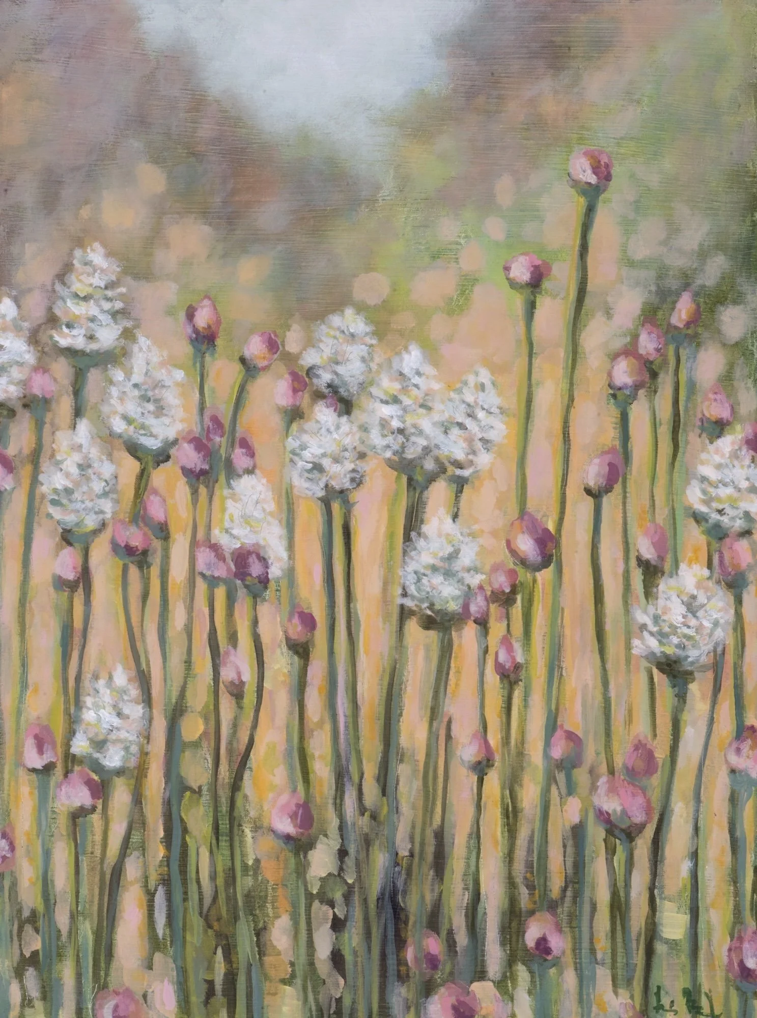 Wild Chives   12 x 9"   Oil on Panel