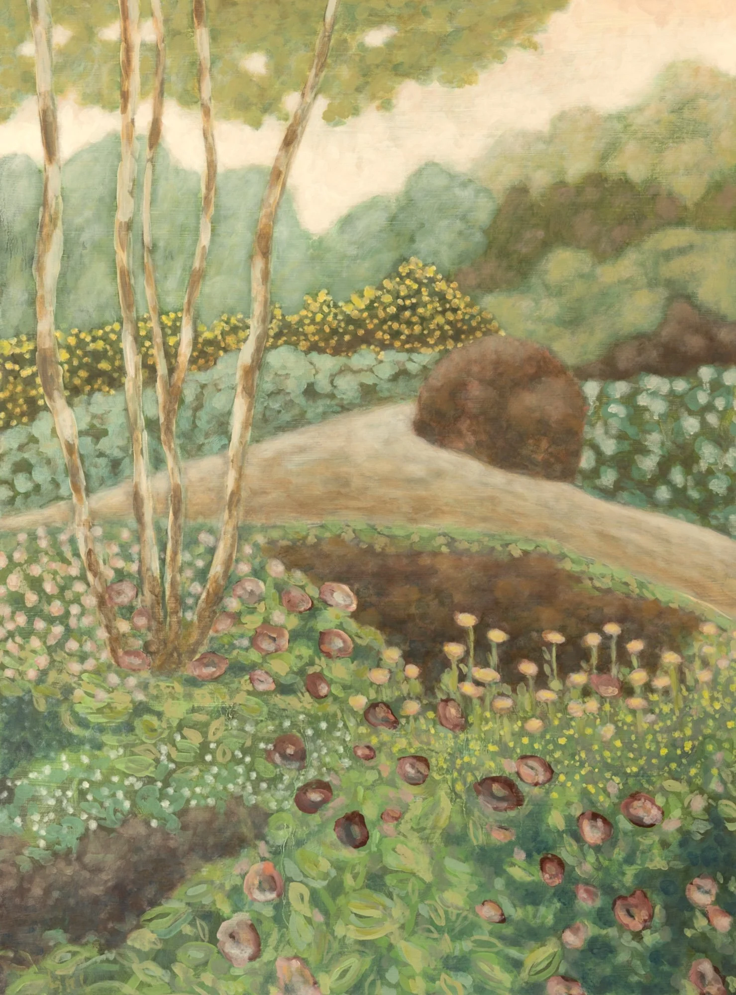 Flower Field 24x18" Oil on Panel