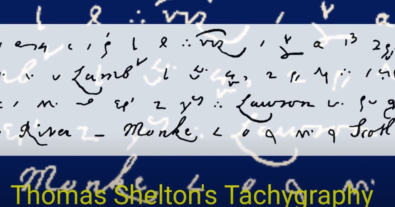 Great Fire - Pepy's diary Shelton's Tachygraphy
